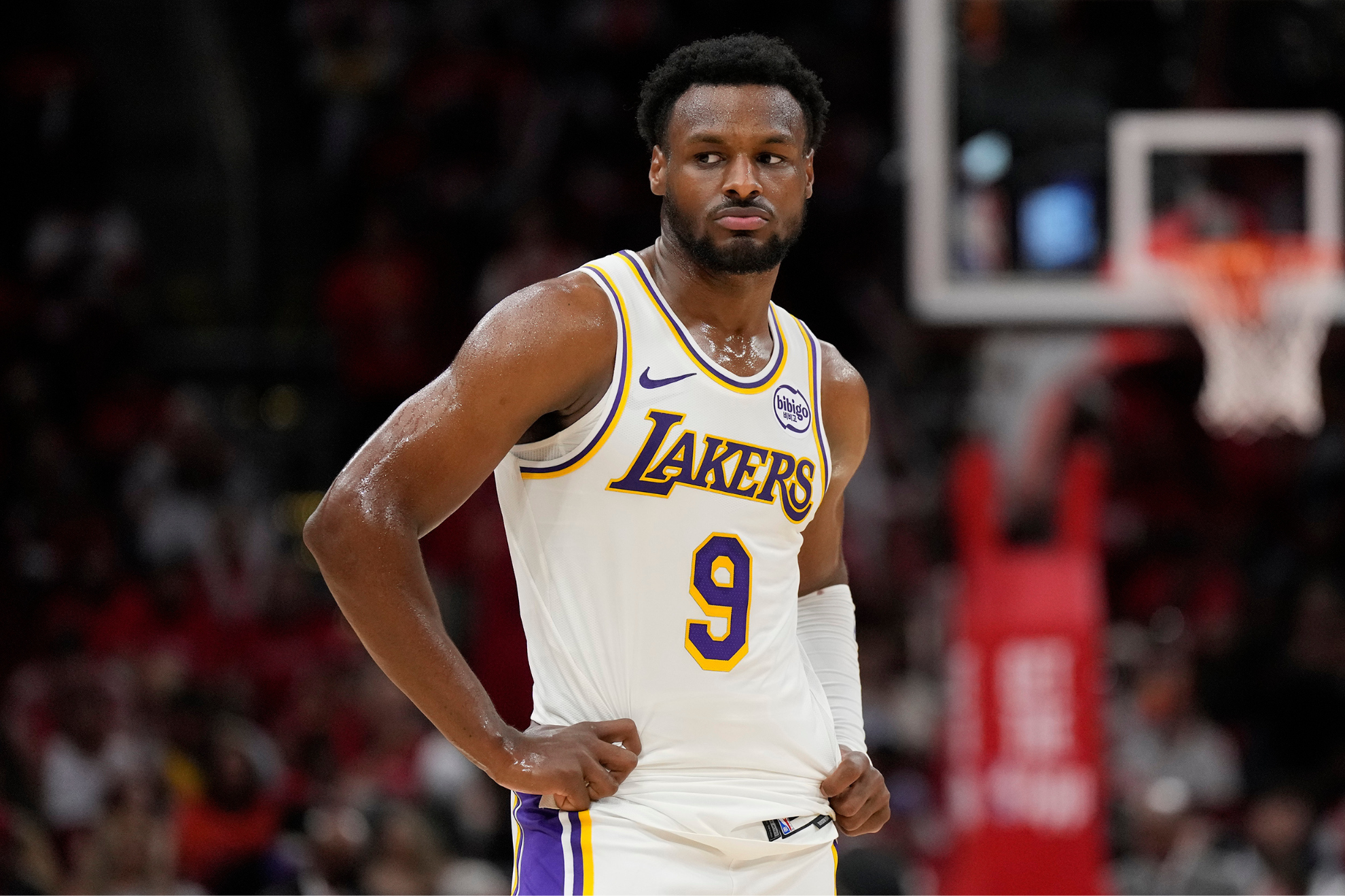 Bronny James during a Los Angeles Lakers game during the 2025-26 NBA season. LAPRESSE