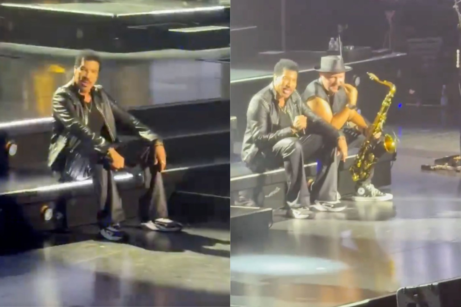 Fans at Grand Casino Arena witnessed an unexpected and emotional moment when Lionel Richie suddenly sat down on stage while performing "Dancing on the Ceiling."