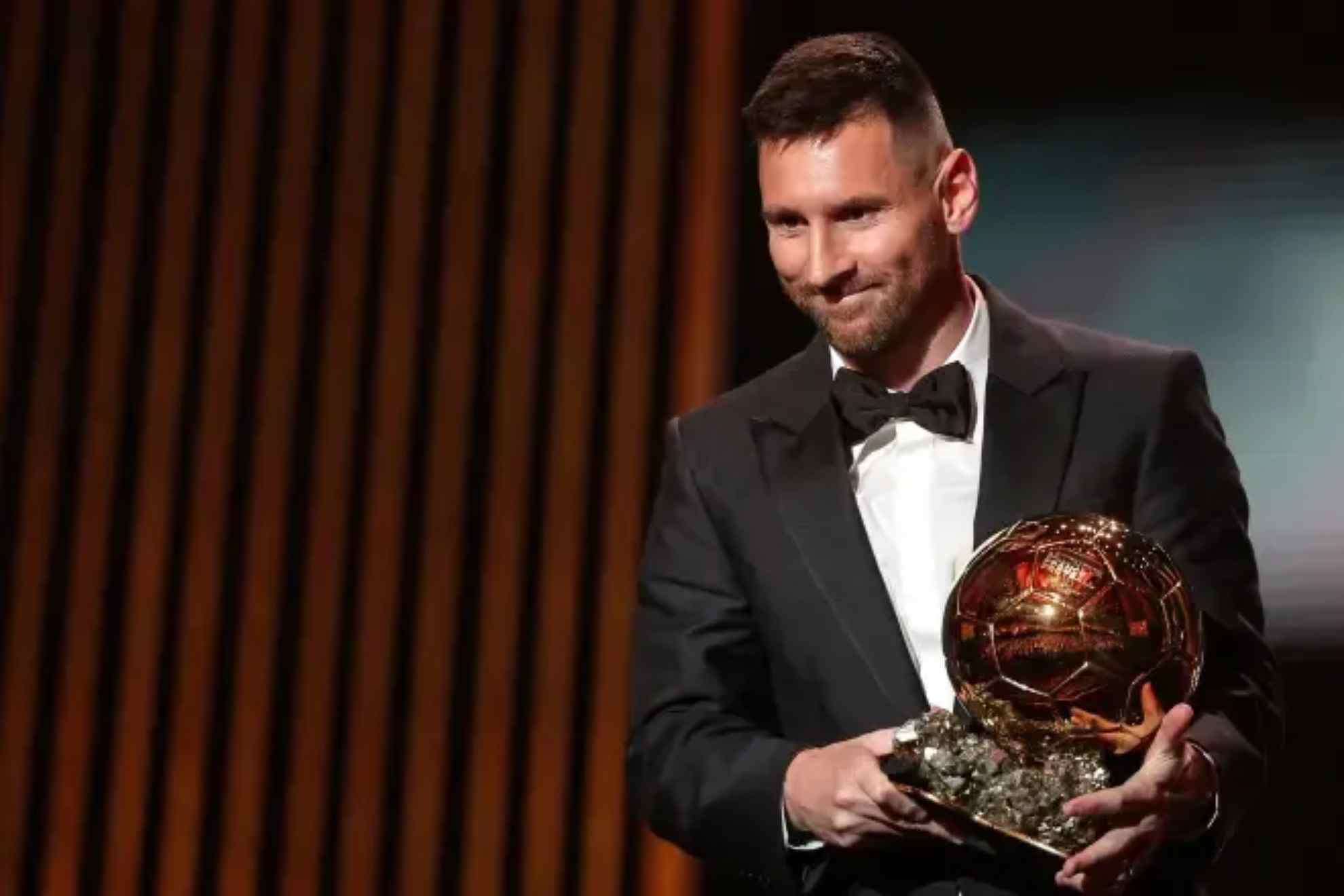 Lionel Messi, upon receiving his eighth Ballon d'Or.