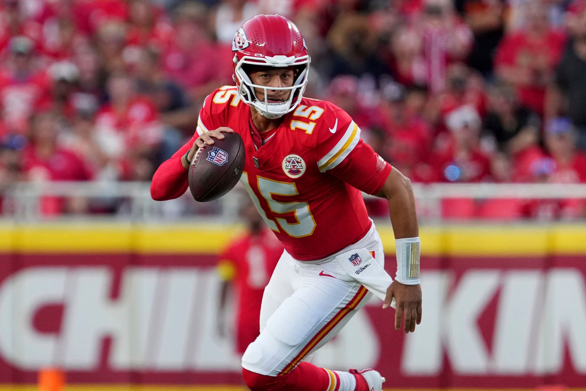 Kansas City Chiefs quarterback Patrick Mahomes (15). <strong>LAPRESSE</strong>.