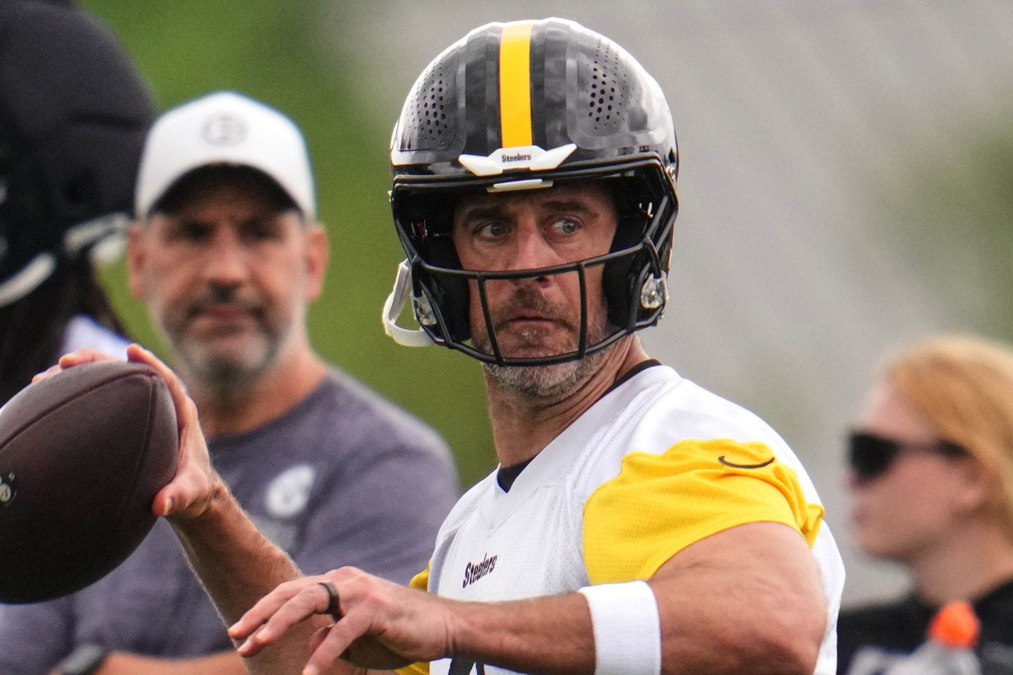 Pittsburgh Steelers quarterback Aaron Rodgers.