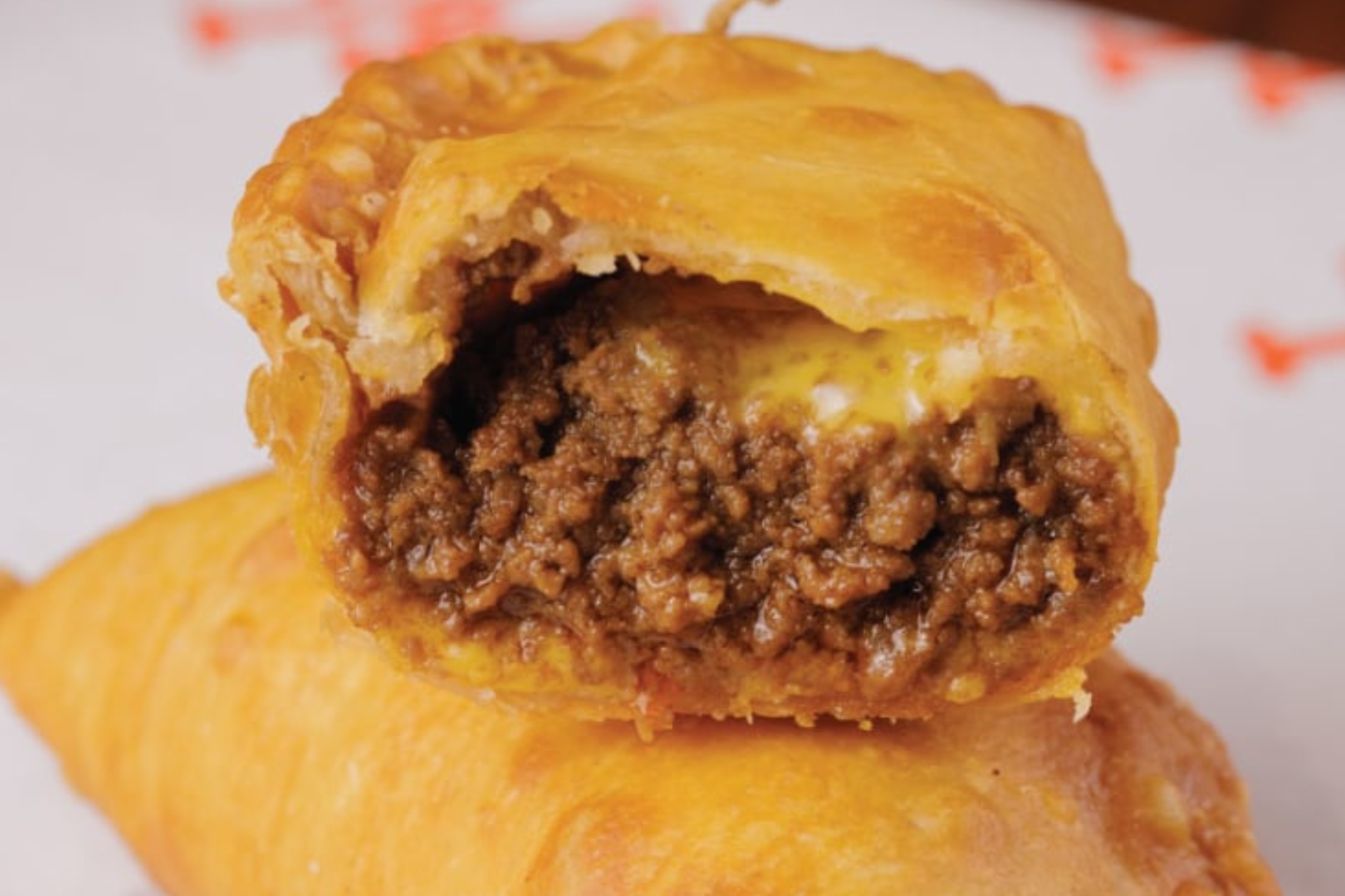 A Jamaican patty from Chef Kwame's Patty Palace at Citi Field in Flushing, New York City. New York Mets Official Website
