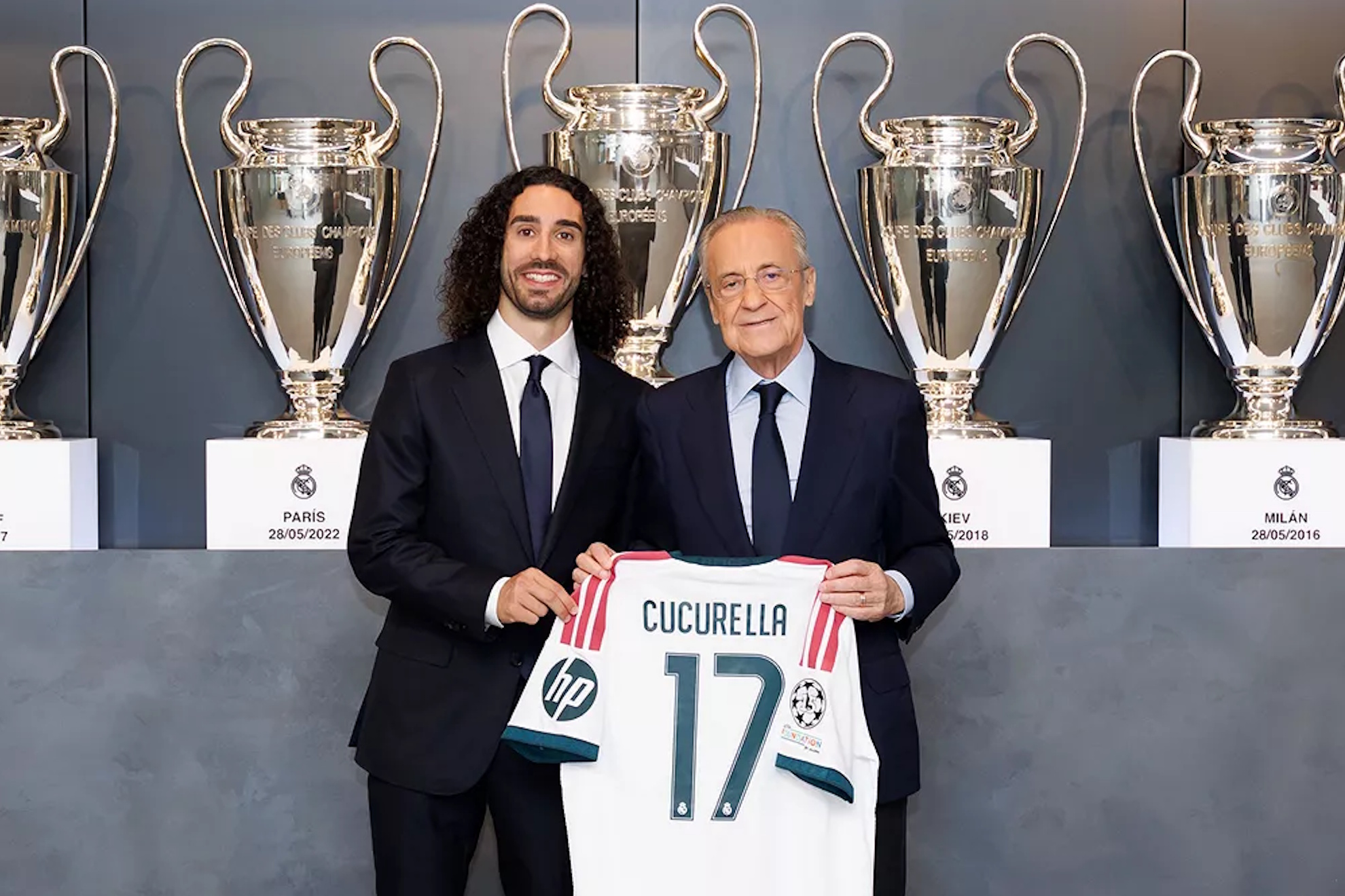 Marc Cucurella and Florentino Perez. Real Madrid