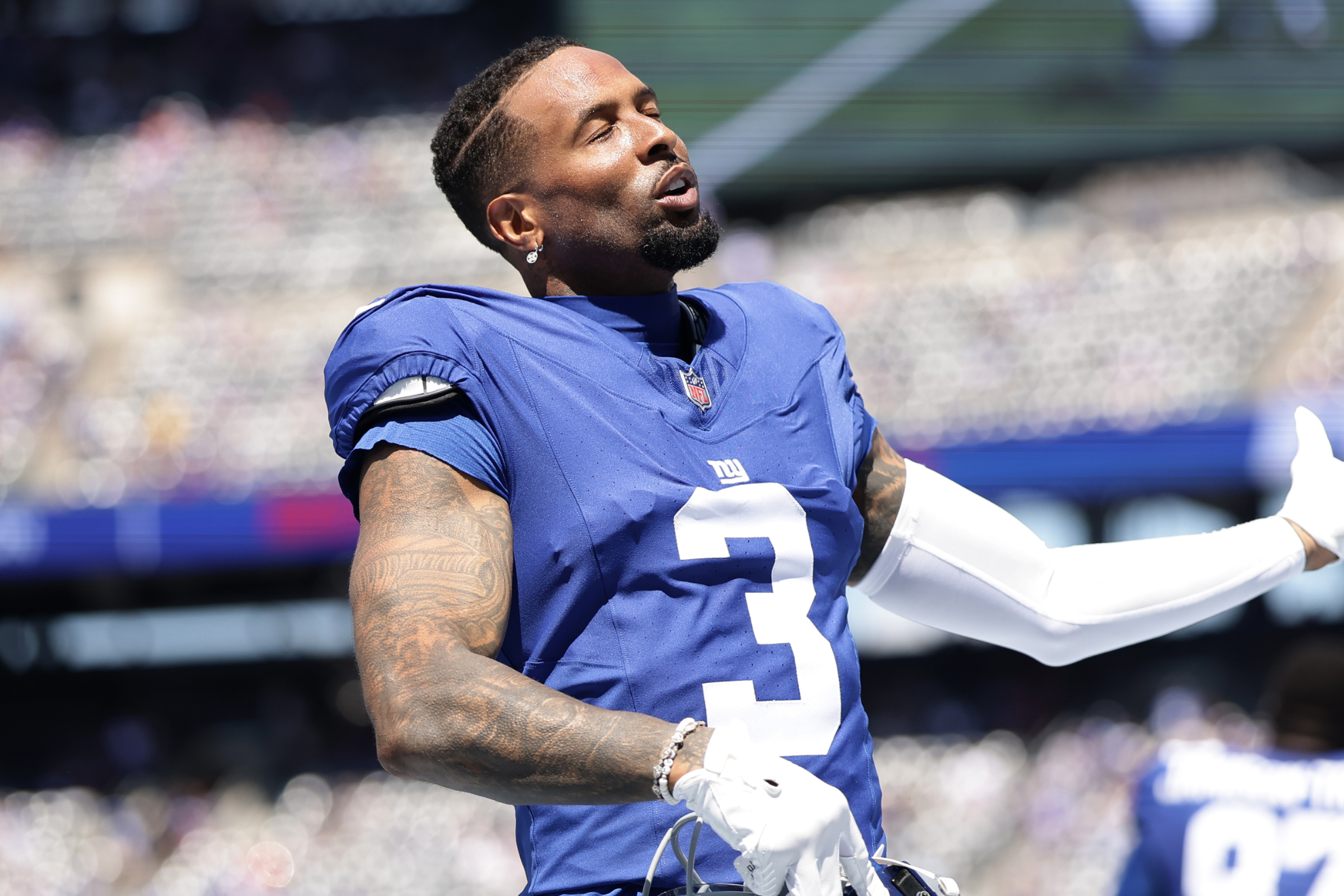 Odell Beckham Jr. with the New York Giants during the 2026 NFL Preseason. LAPRESSE