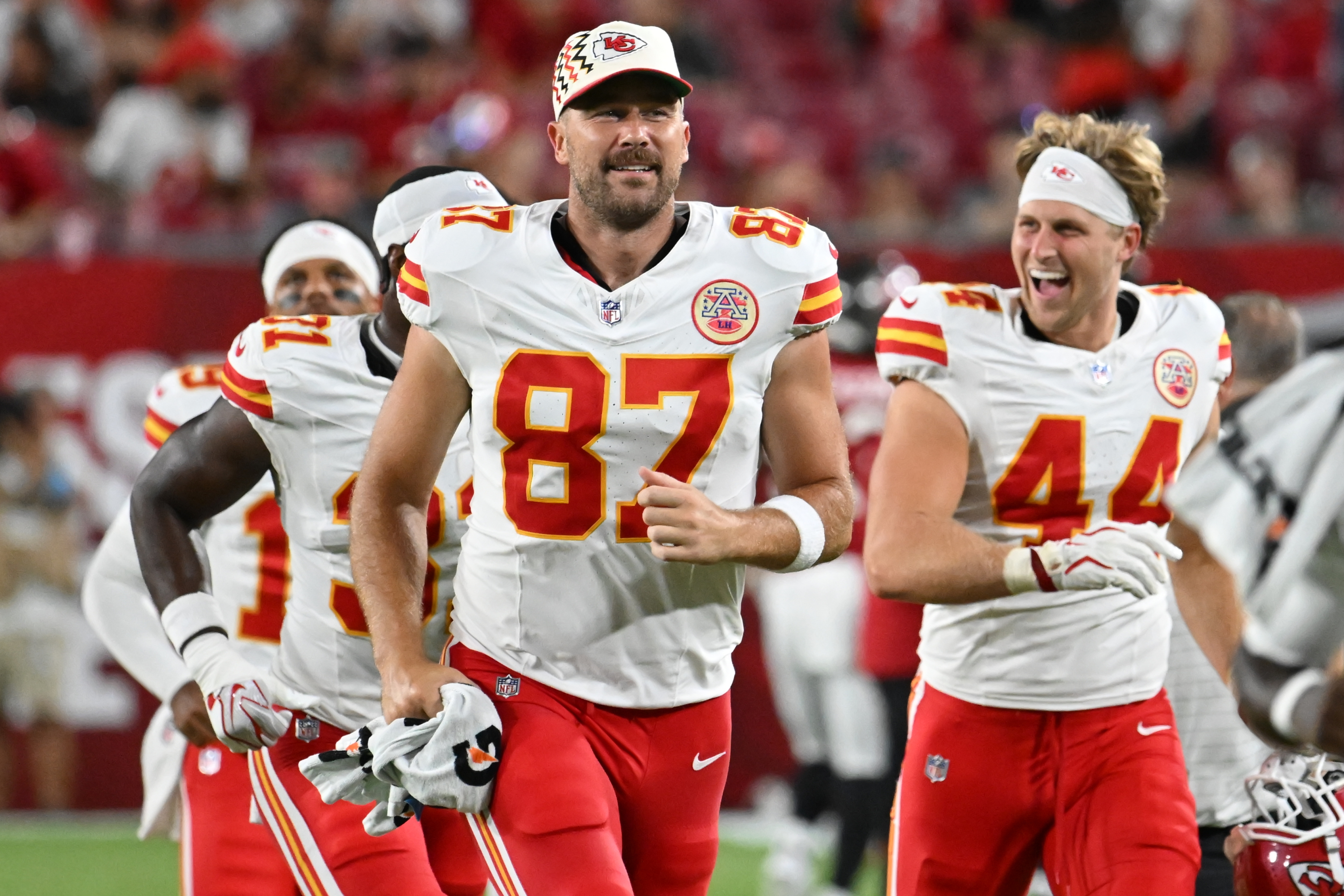 Kansas City Chiefs tight end Travis Kelce (87). AP Photo/Mark LoMoglio