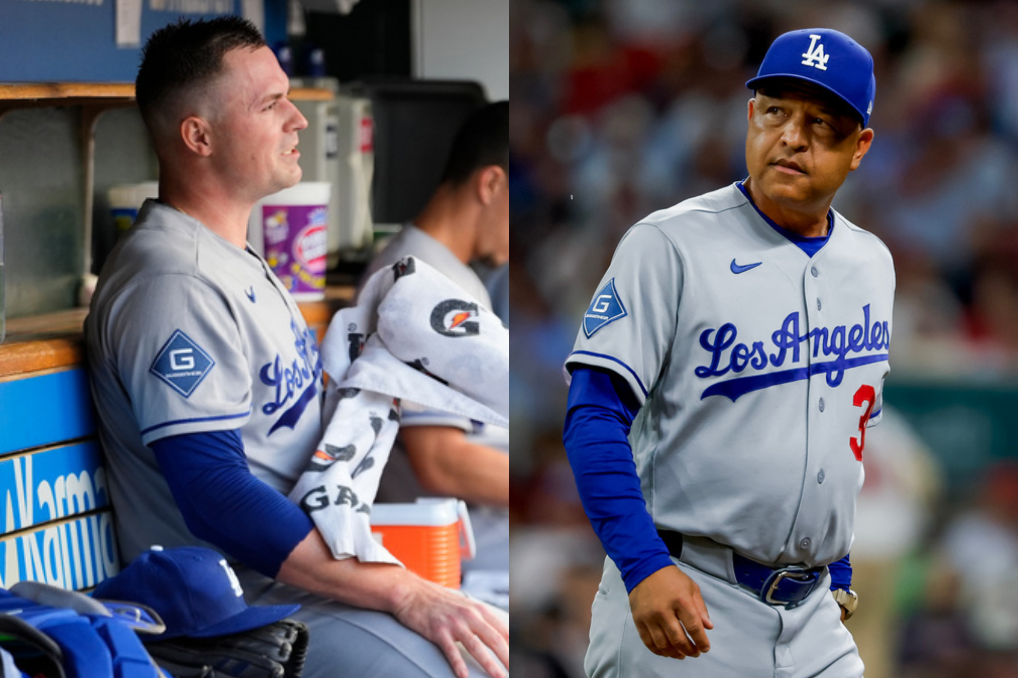 Tarik Skubal (left) wasn't too fond of Dave Roberts (right) taking him out of his homecoming game against the Detroit Tigers early.
