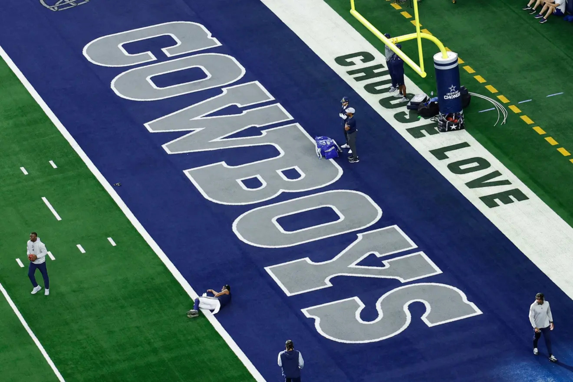 Dallas Cowboys endzone LAPRESSE