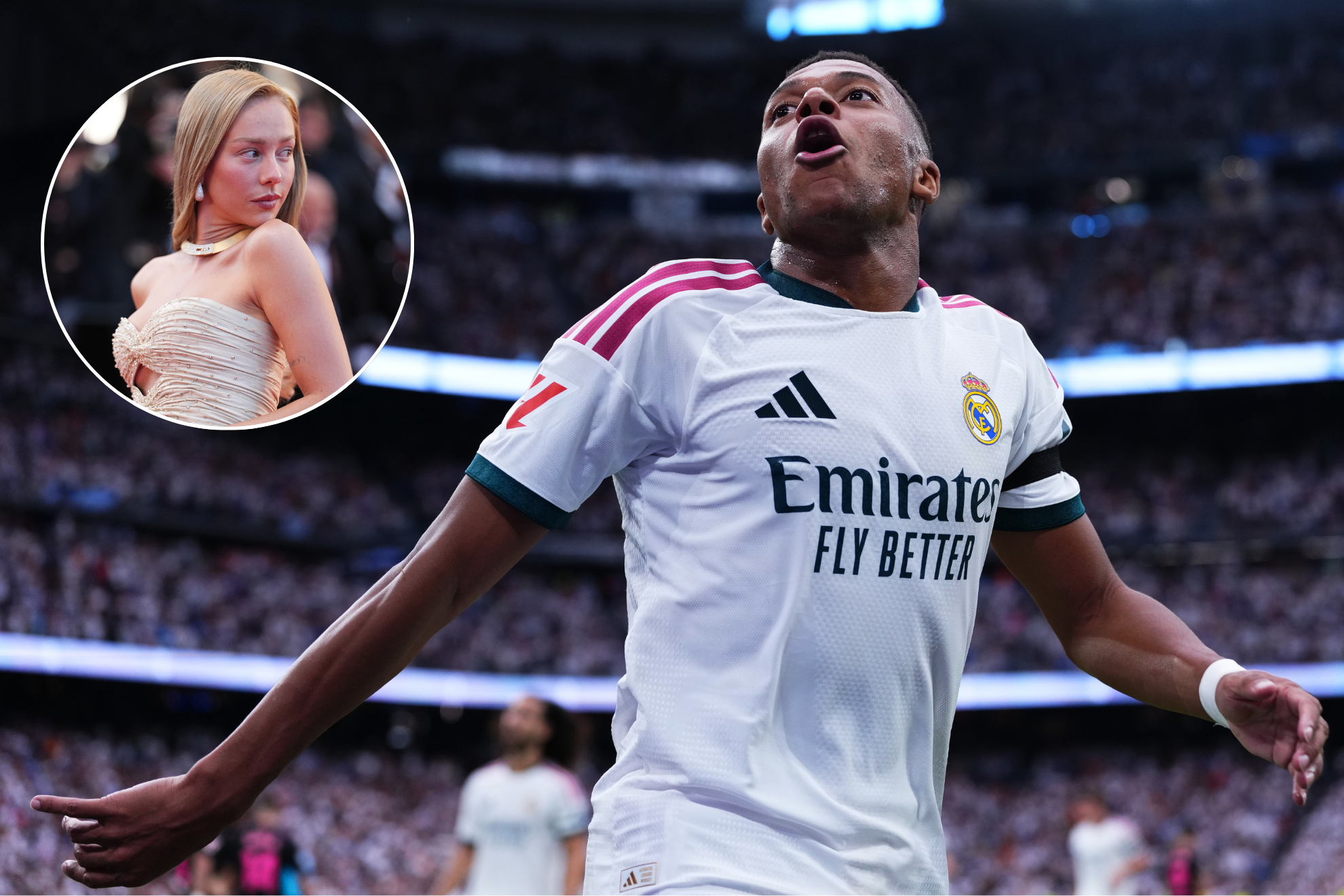 The French star made it 3-0 and the cameras turned to her box. Expósito celebrated it in style. LAPRESSE