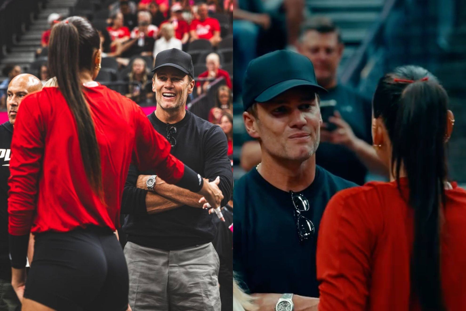 Tom Brady causes a stir courtside at Nebraska volleyball match in Las Vegas