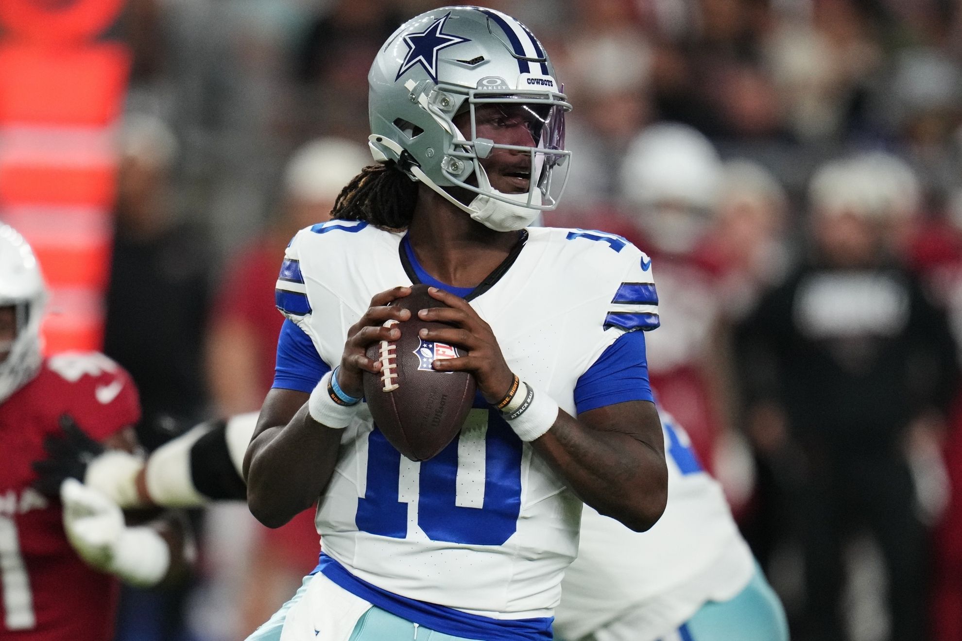 Dallas Cowboys quarterback Joe Milton III (10)
