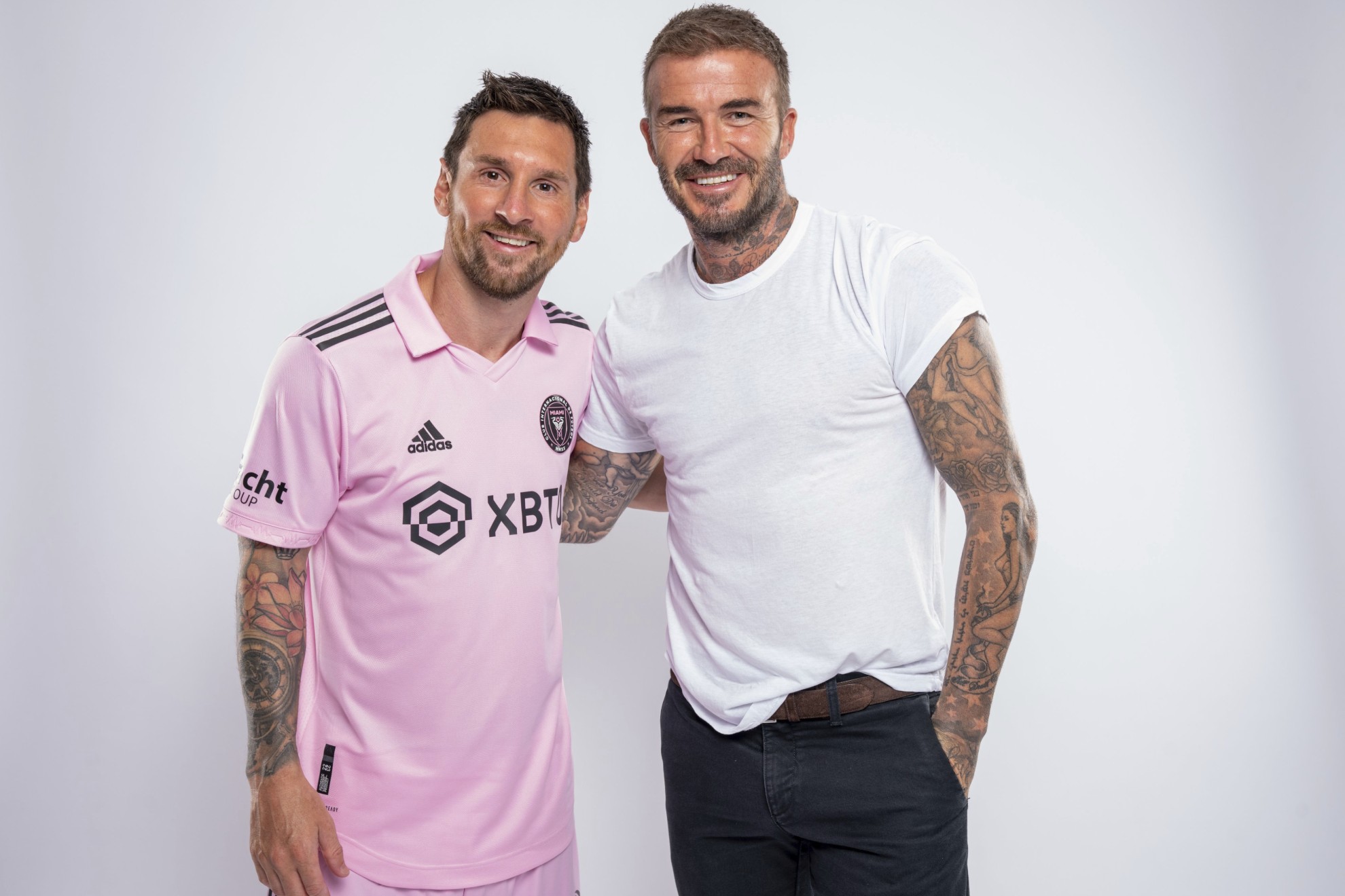 Leo Messi and David Beckham