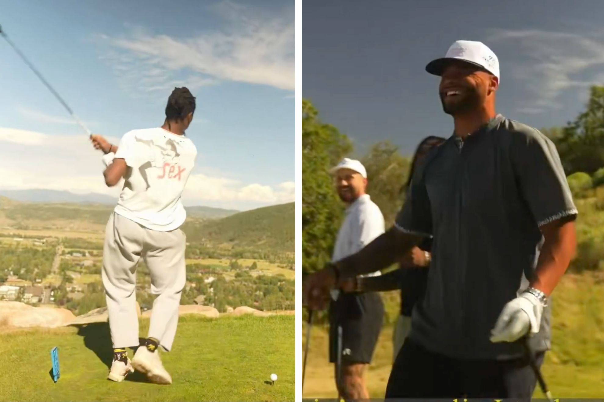 George Pickens playing Golf