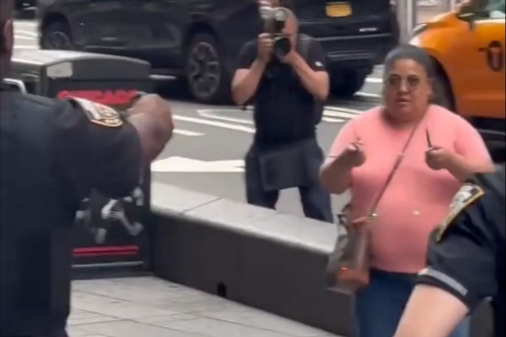A new video shows Pamela Cisneros shortly before she was fatally shot by NYPD officers in Times Square
