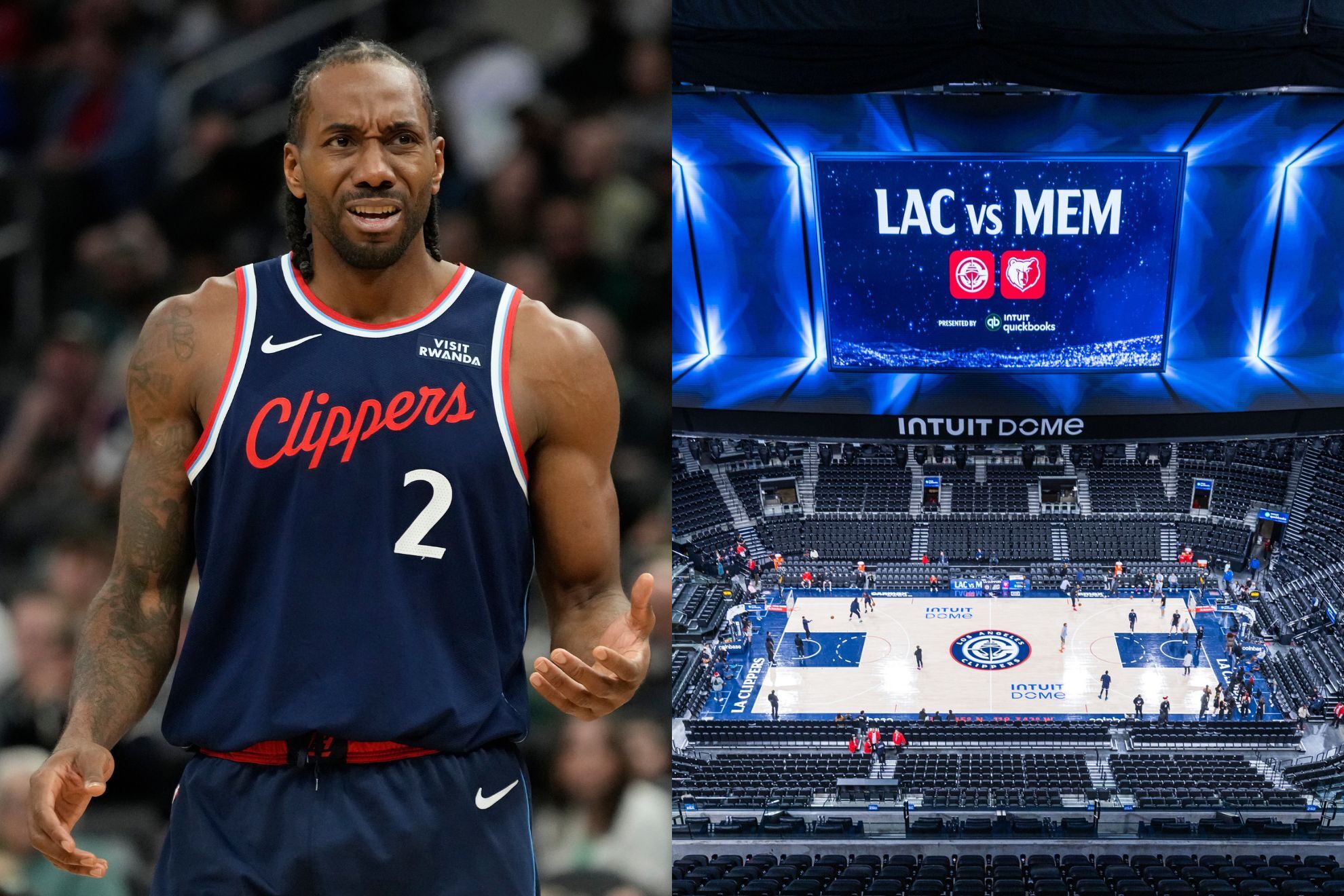 Los Angeles Clippers forward Kawhi Leonard warms up before an NBA basketball game Friday, April 10, 2026, in Portland, Ore