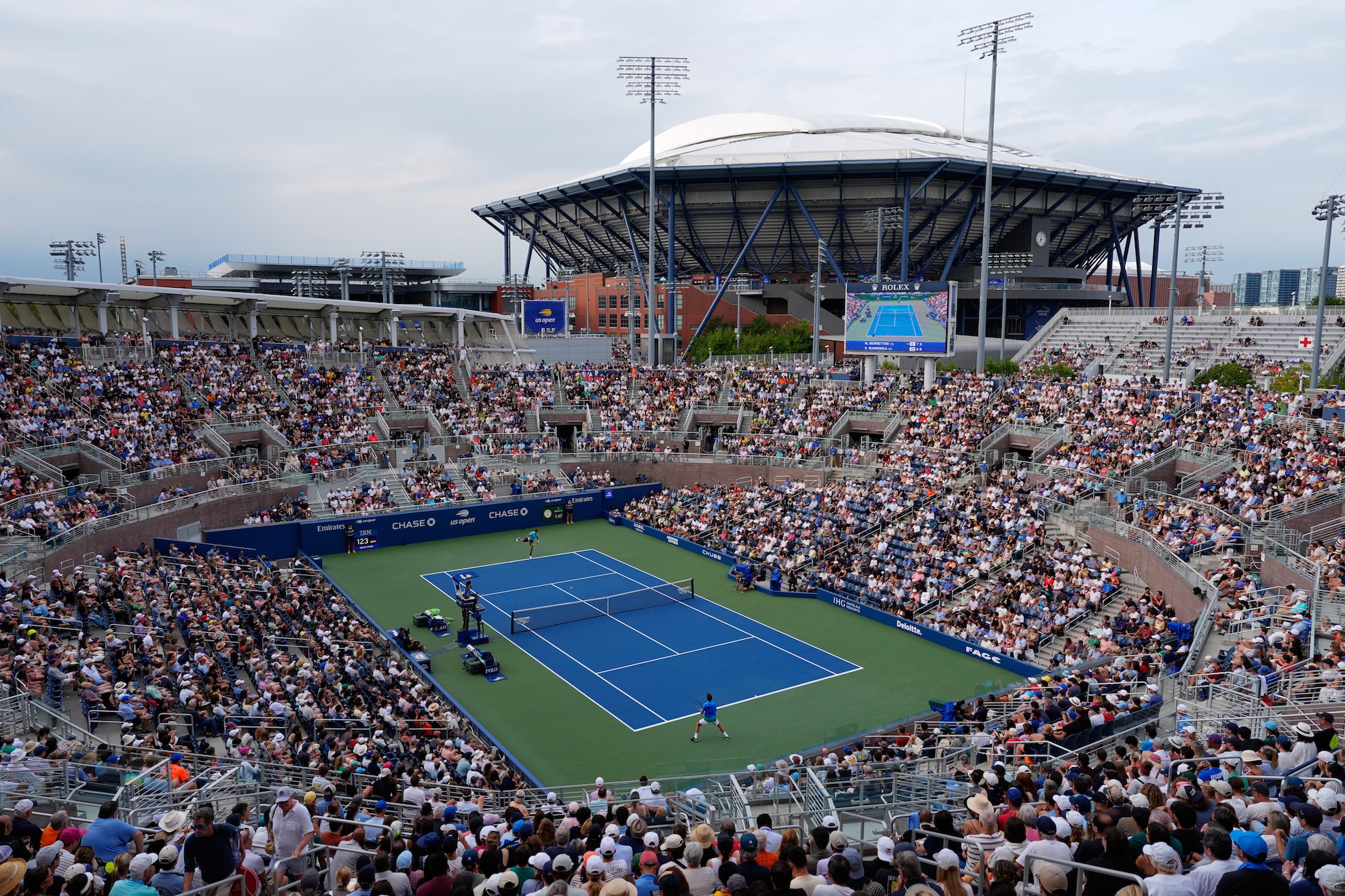 A crowd at the US Open Yuki Iwamura