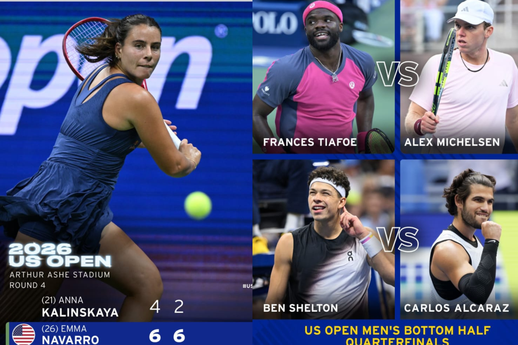 American tennis is making a strong showing in New York and keeps eight players in contention at the US Open instagram@usopen