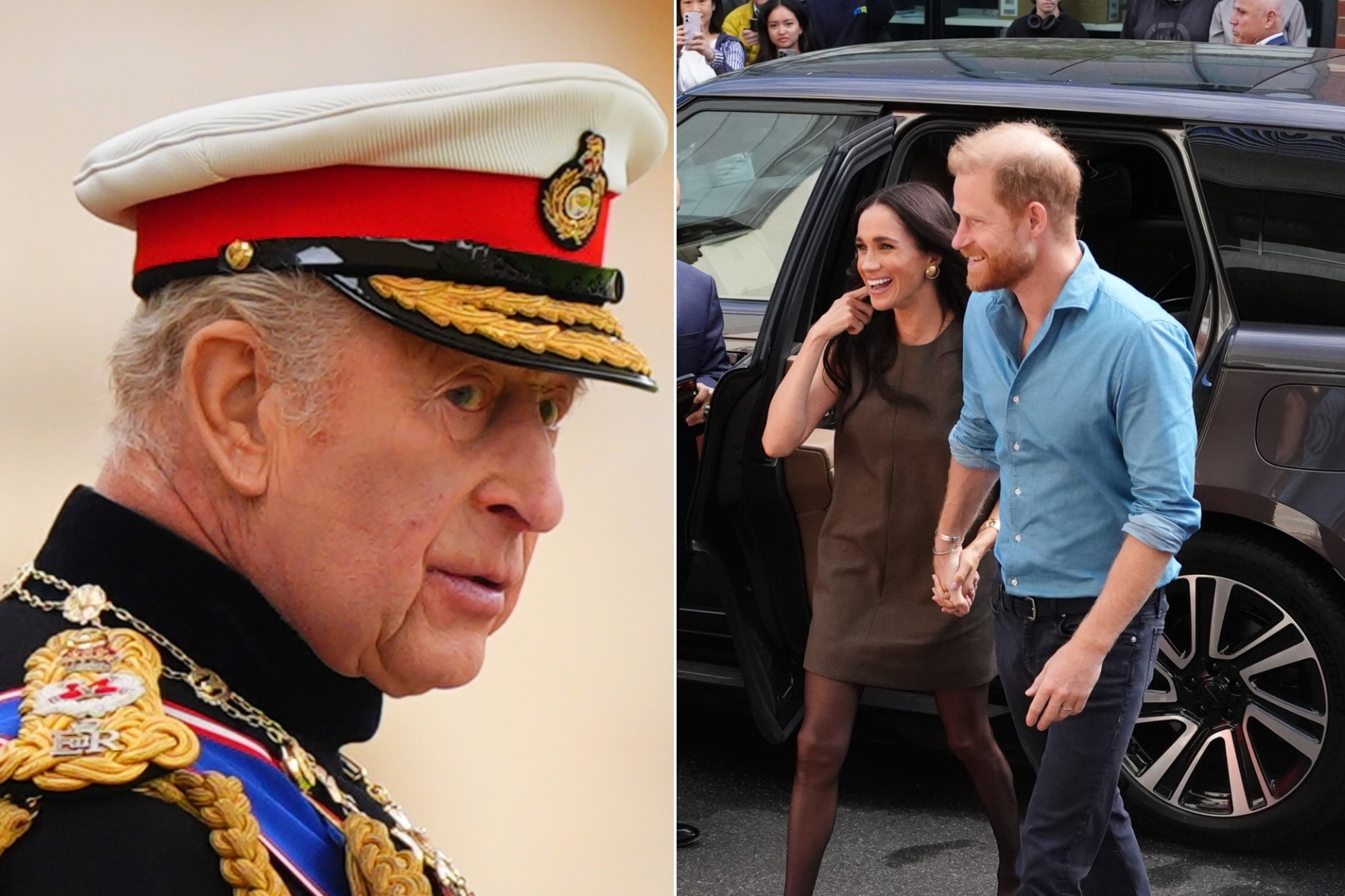 King Charles, Meghan Markle and Prince Harry LAPRESSE