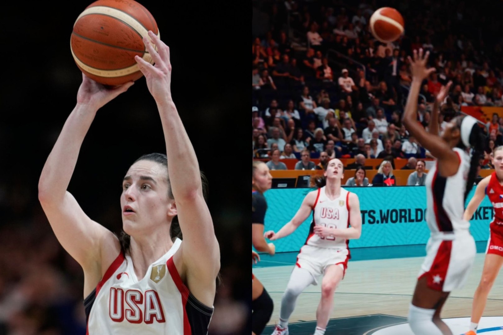 Caitlin Clark and Angel Reese showed off their growing chemistry during Team USA’s win over Czechia, connecting on a lob that quickly caught fans’ attention. Clark finished with nine points and seven assists, while Reese added 13 points and six rebounds as both made an impact off the bench.