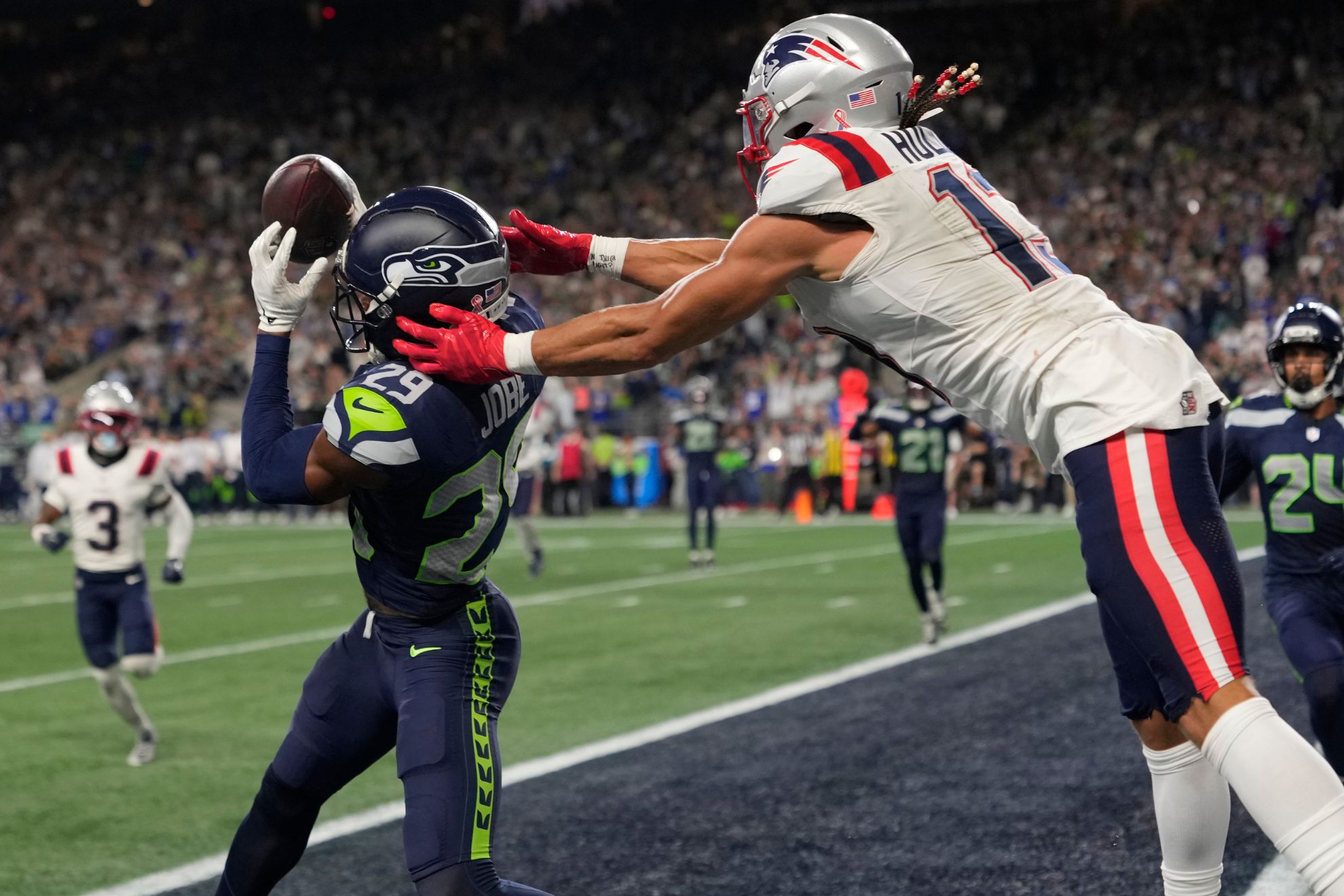 Seattle Seahawks cornerback Josh Jobe (29)