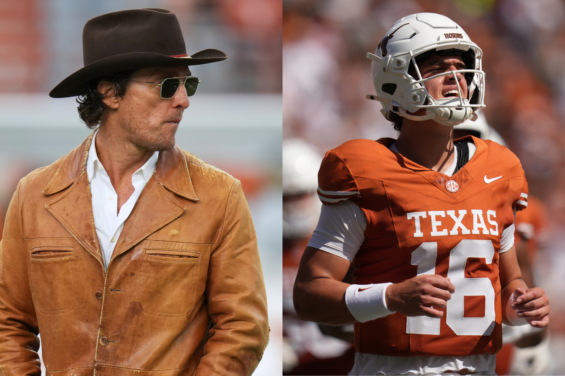 Matthew McConaughey and Arch Manning both want the best for the Texas Longhorns football program. LAPRESSE