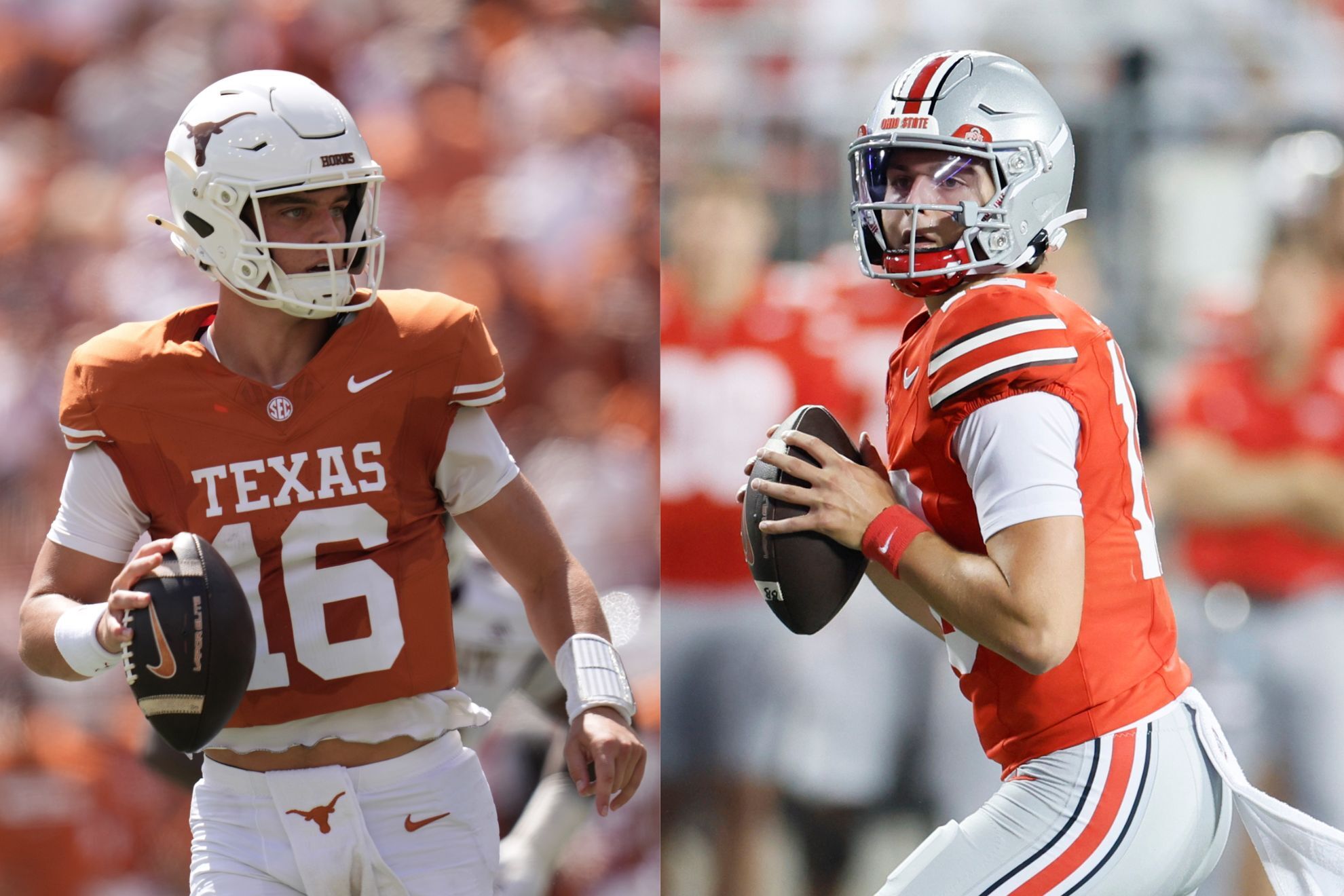 Texas Longhorns quarterback Arch Manning / Ohio State Buckeyes quarterback Julian Sayin