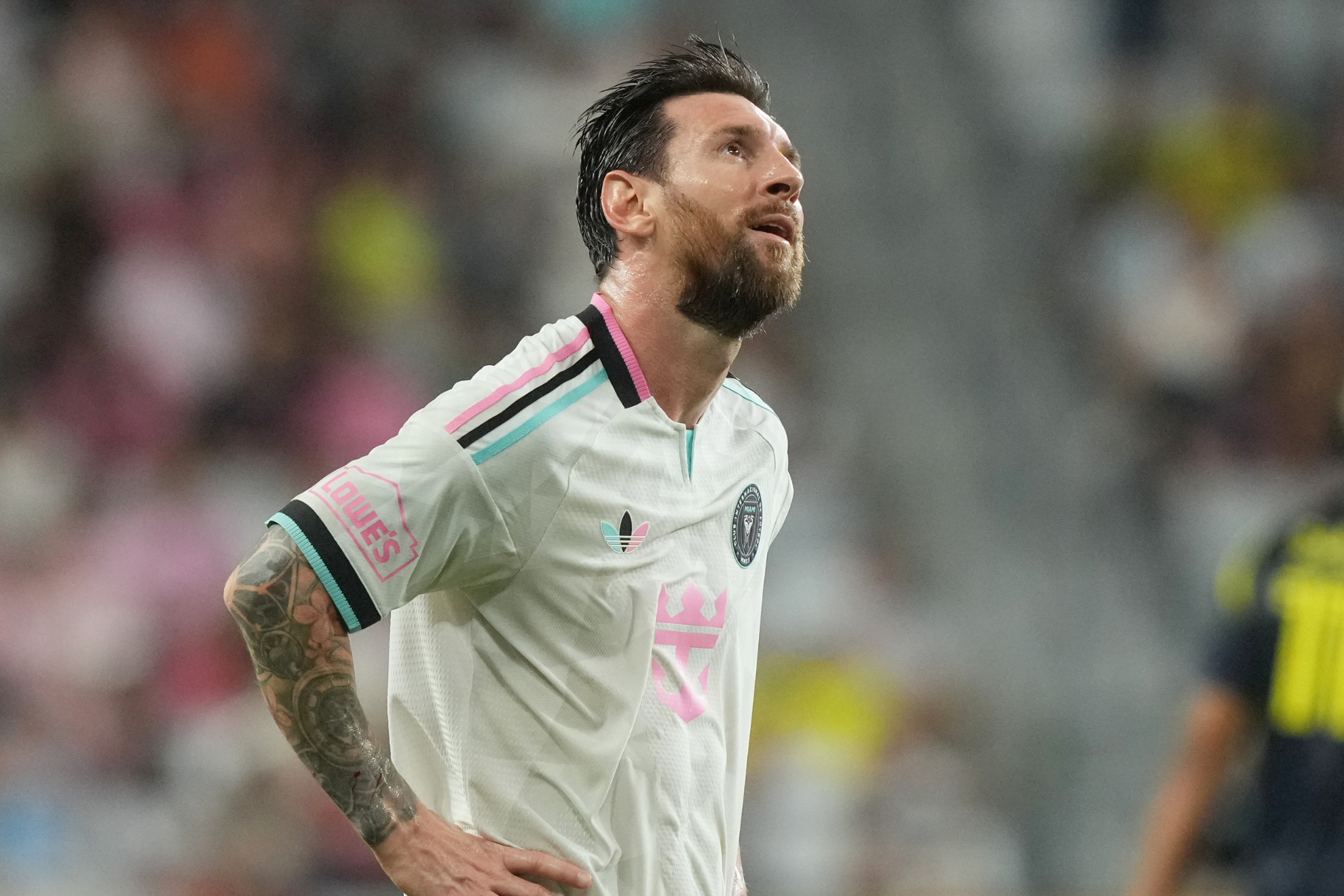 Lionel Messi looks on after Inter Miami drew 2-2 against Nashville SC at Nu Stadium in Miami, Florida. LAPRESSE