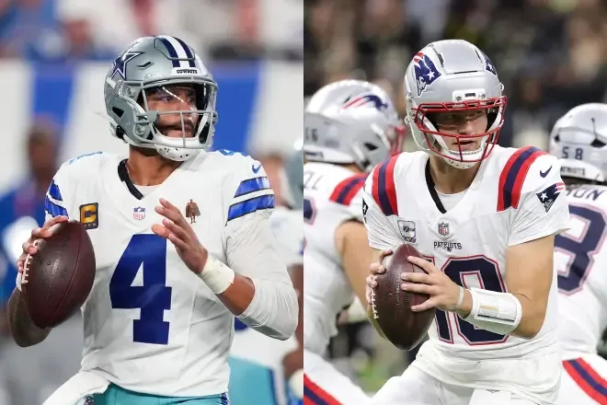Dak Prescott y Drake Maye Lapresse y Getty