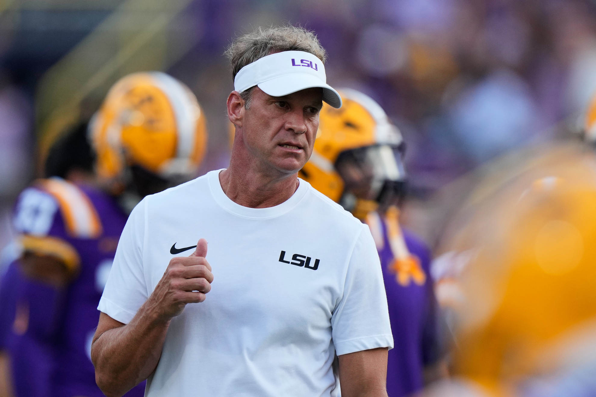 LSU head coach Lane Kiffin during a game in the 2026 college football season. LAPRESSE