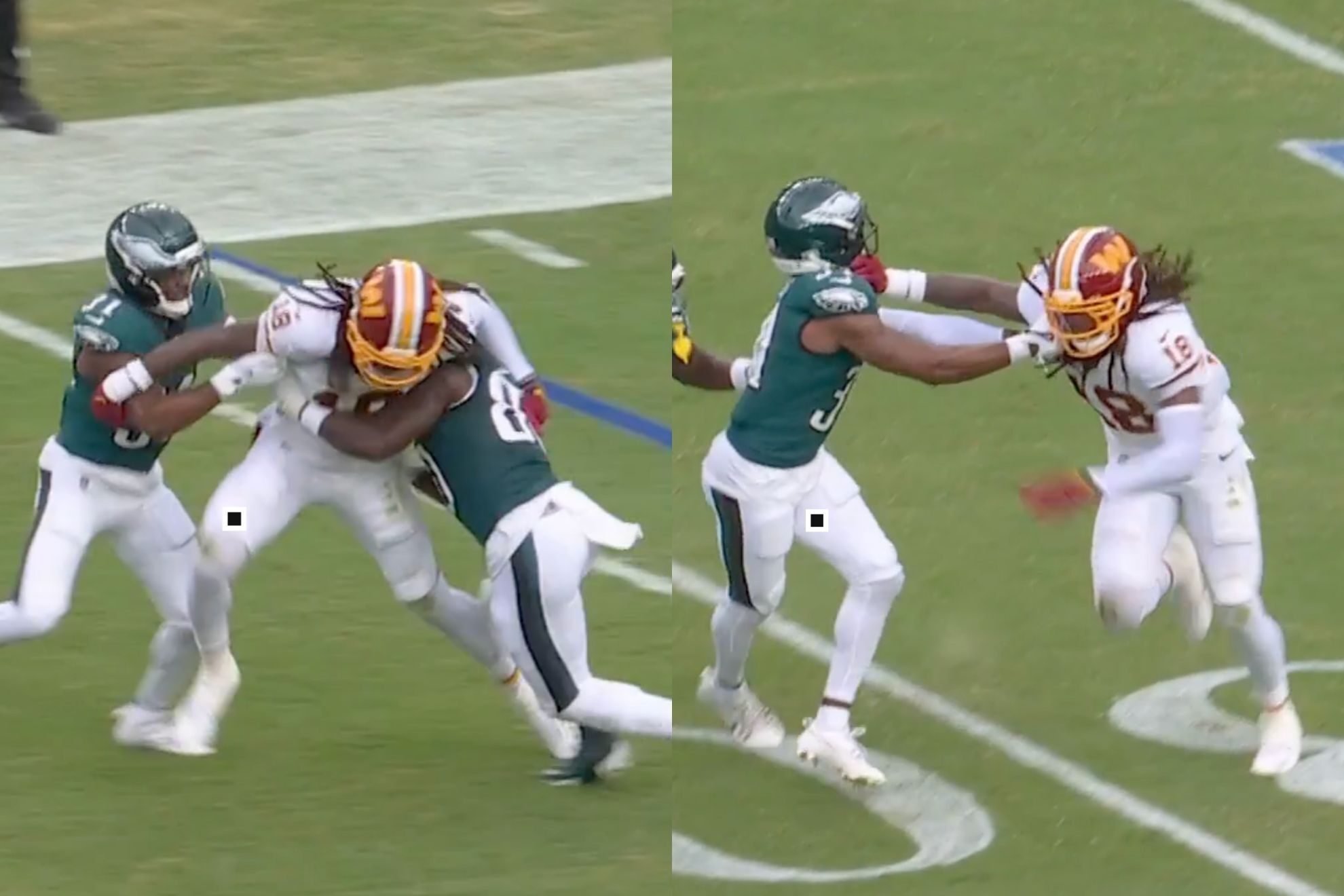 The tackle everyone is talking about: Commanders’ Tyler Owens delivers NFL’s best special teams play X
