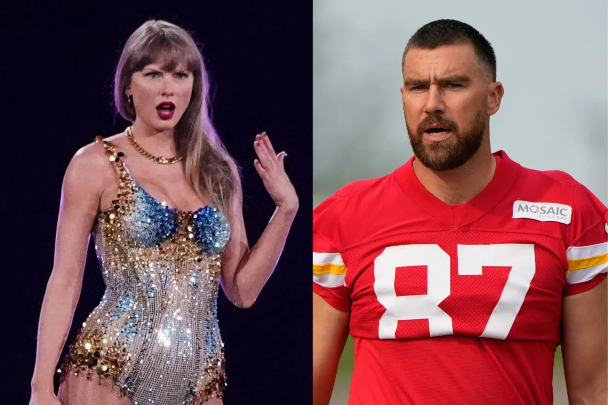 Taylor Swift and Travis Kelce LAPRESSE