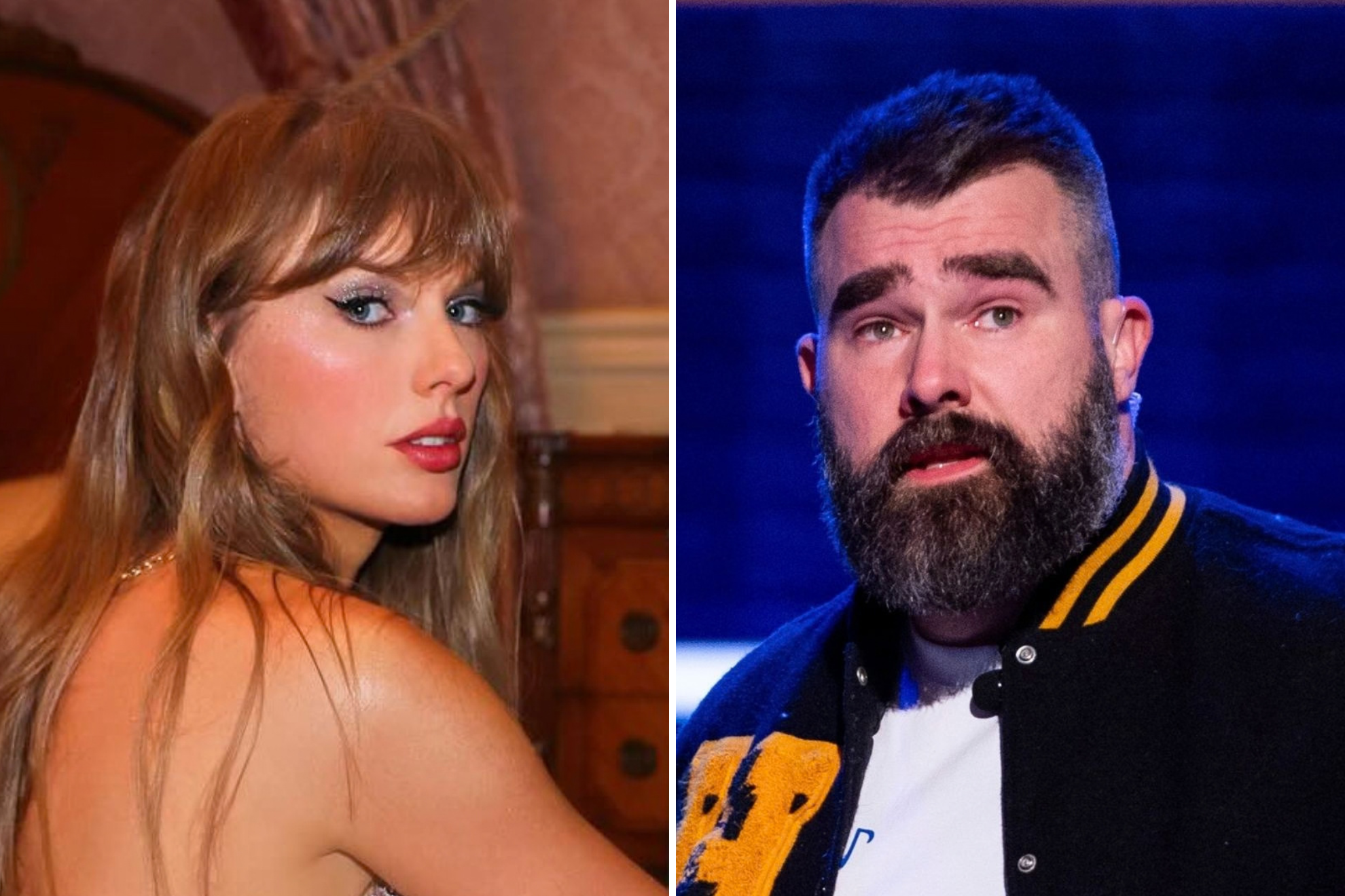 Taylor Swift turns Jason Kelce into her punching bag during Travis Kelce’s historic night