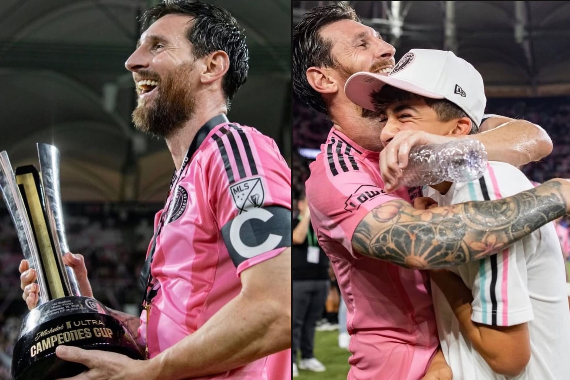 Messi's youngest son starred in the most viral moment of the celebrations after Inter Miami's Campeones Cup title. instagram@antonelaroccuzzo