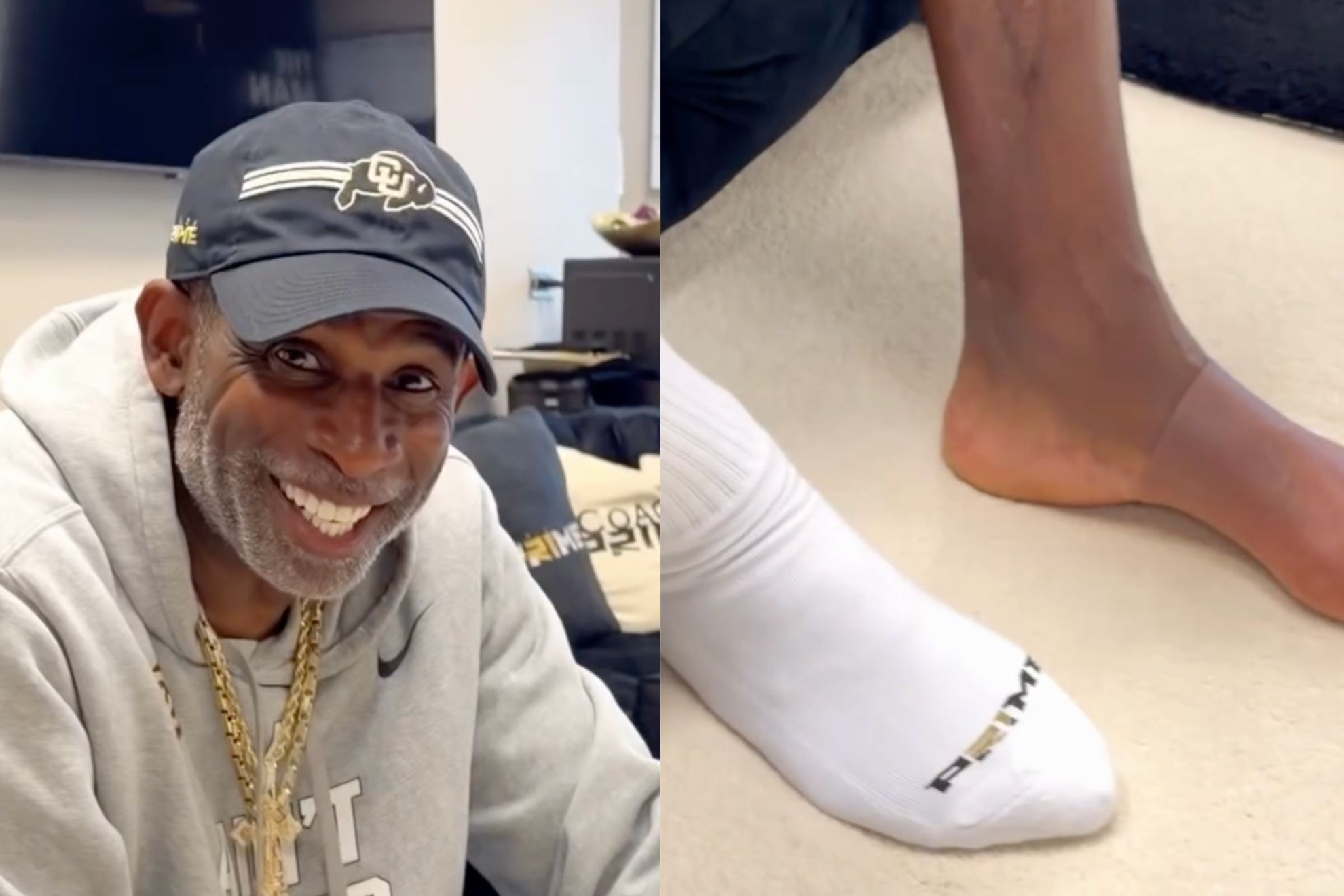 Deion Sanders can’t believe he finally has his whole foot again