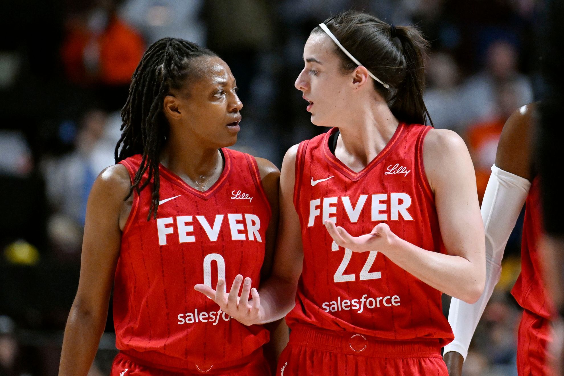 Caitlin Clark and Kelsey Mitchell