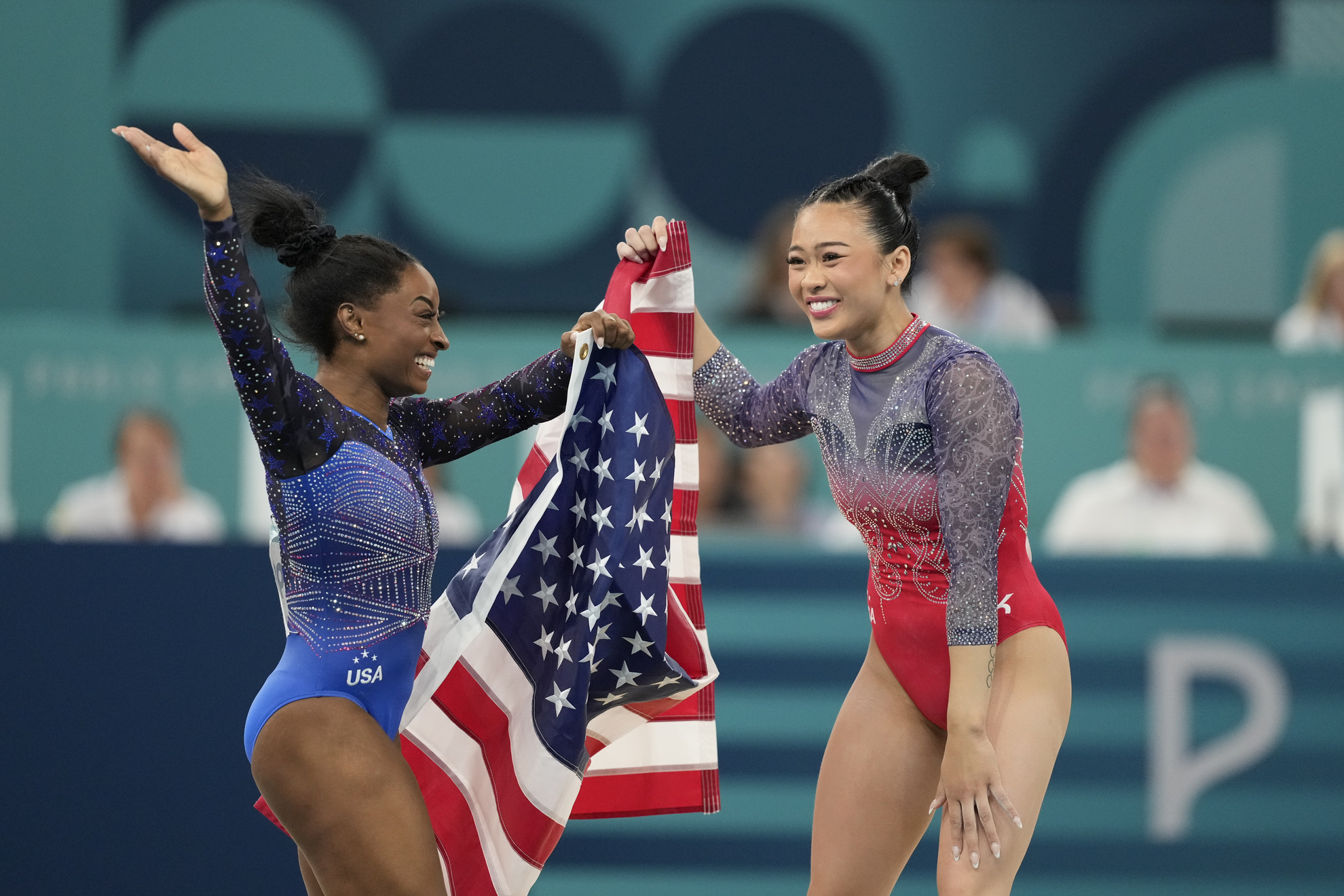 Simone Biles and Suni Lee LAPRESSE