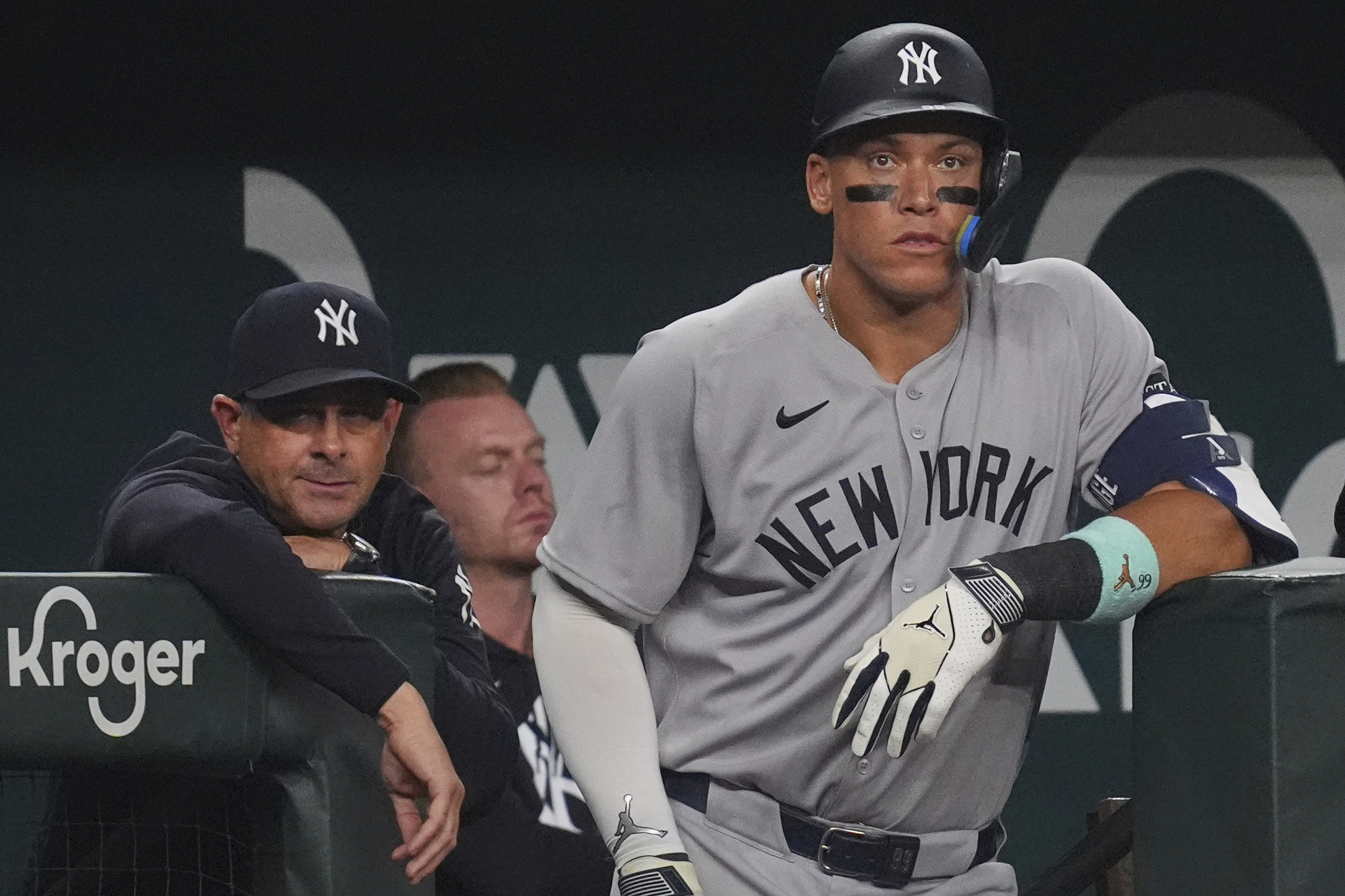 Aaron Boone and Aaron Judge LAPRESSE