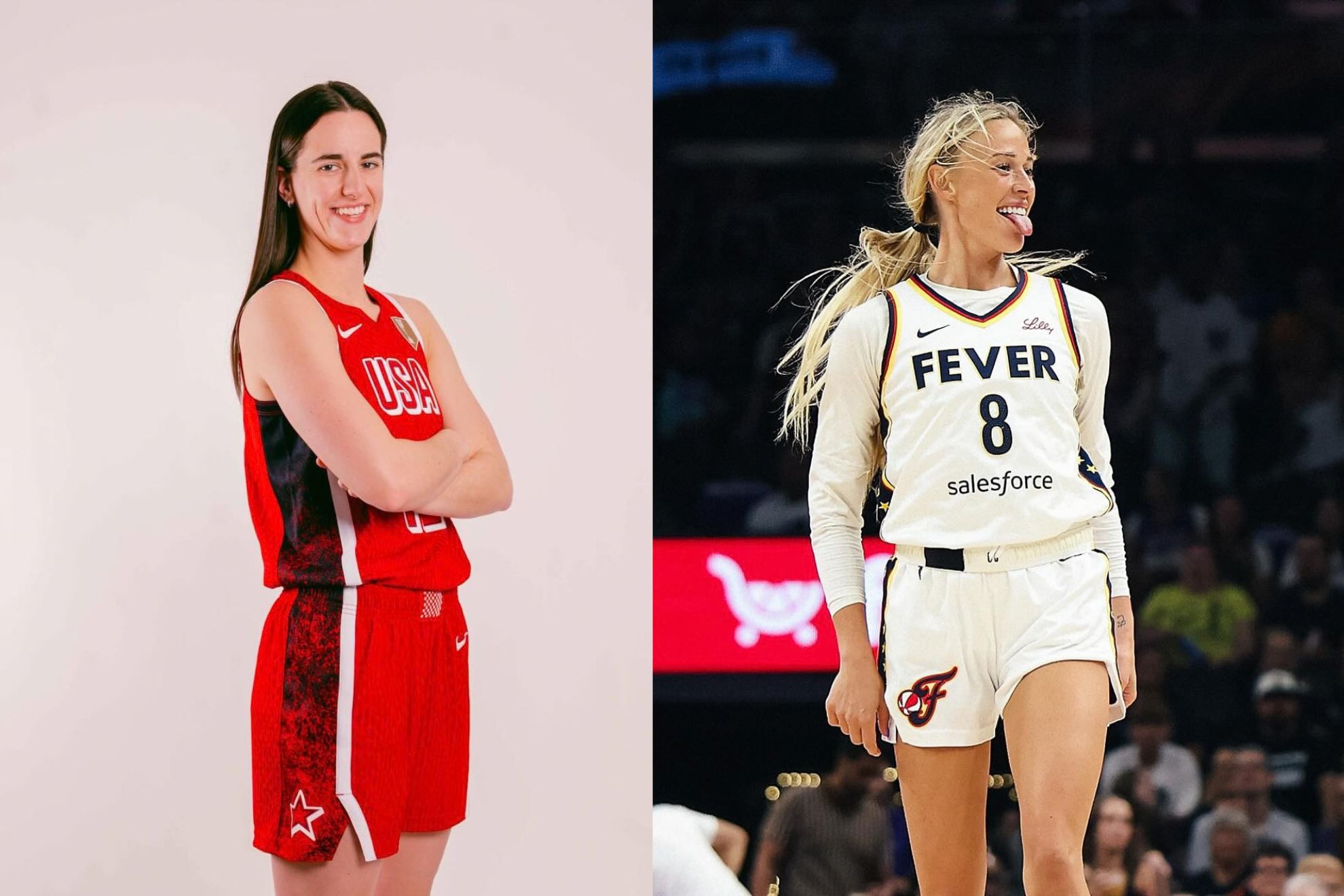 Caitlin Clark and Sophie Cunningham IG