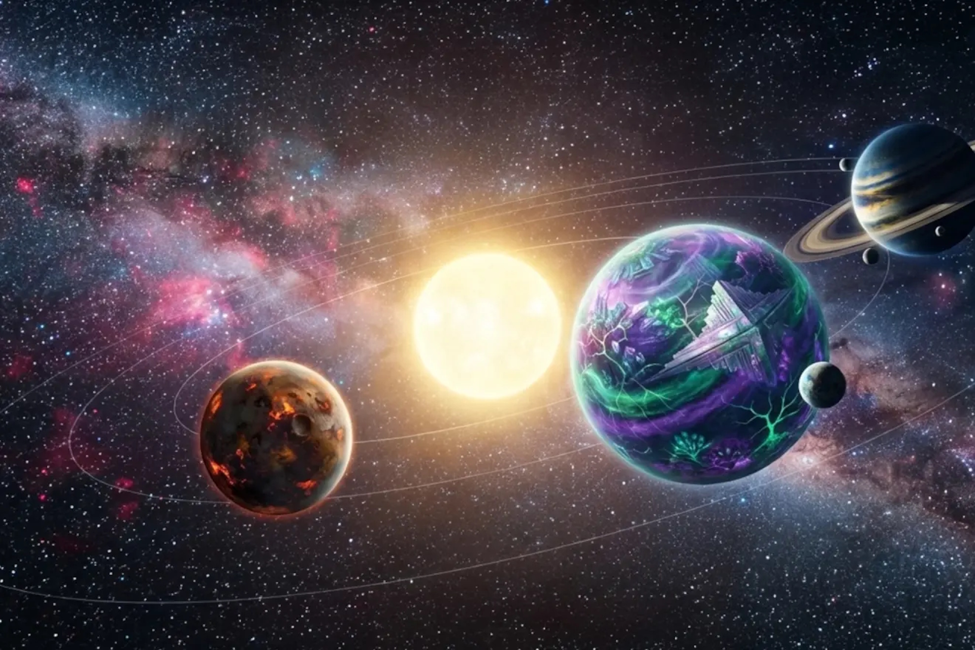 The research has focused on the Beta Pictoris system. Image created using AI