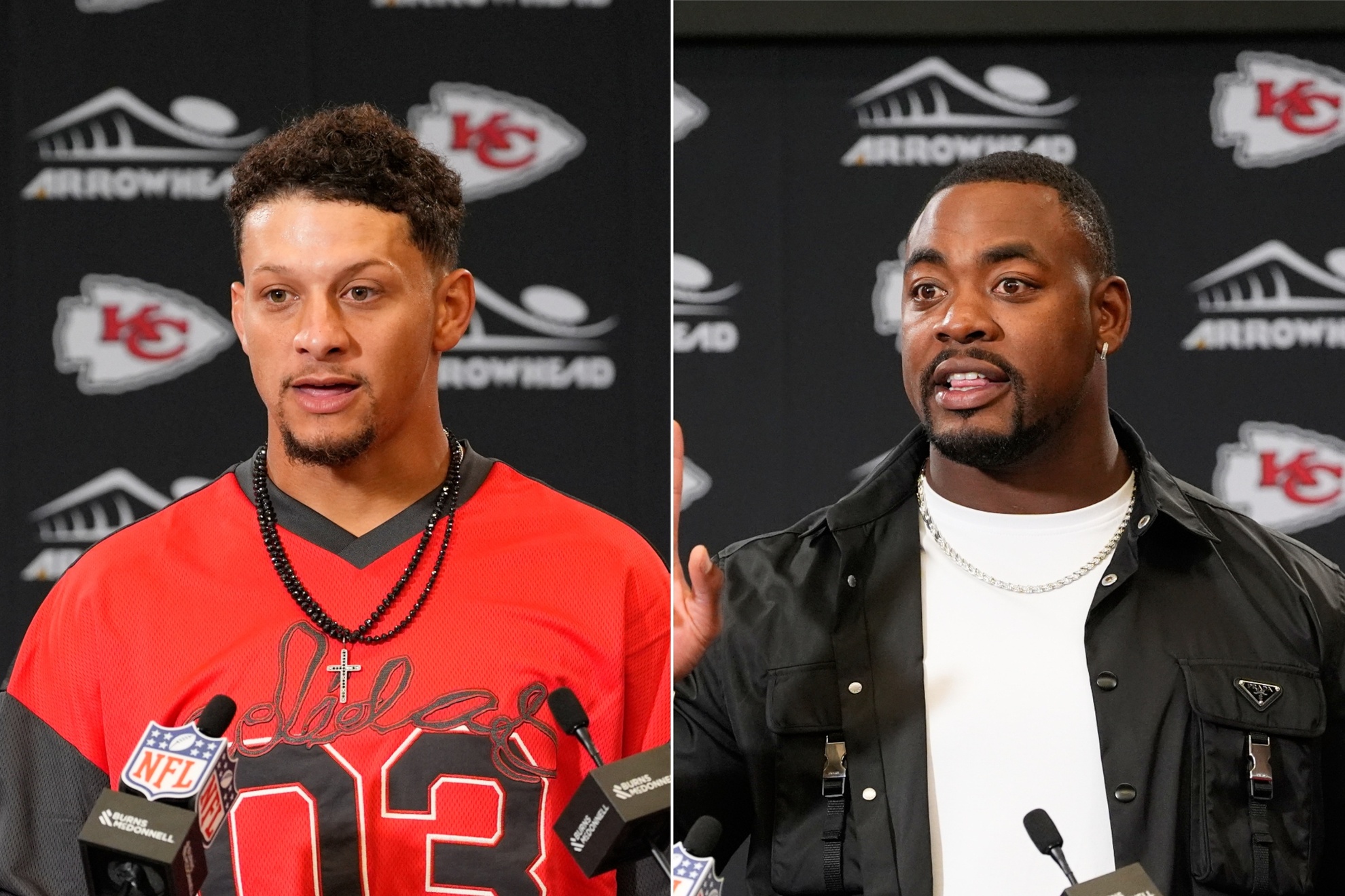 Patrick Mahomes and Chris Jones LAPRESSE