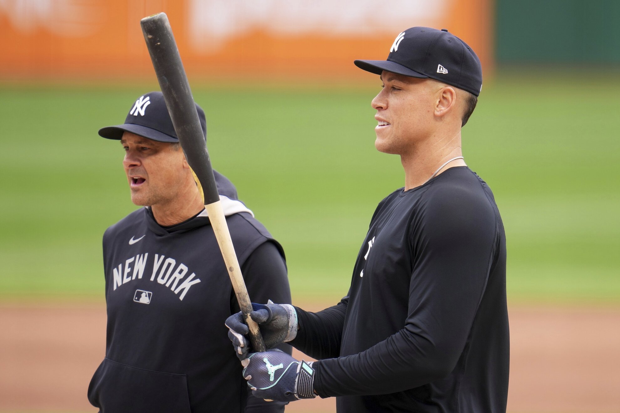 Aaron Boone and Aaron Judge LAPRESSE