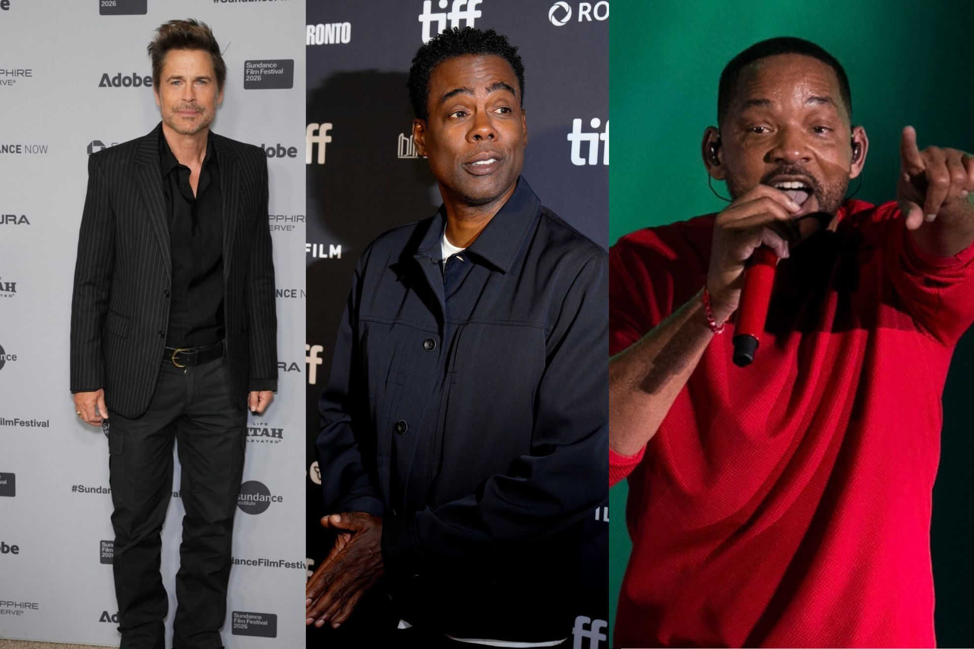 Rob Lowe, Will Smith and Chris Rock AP