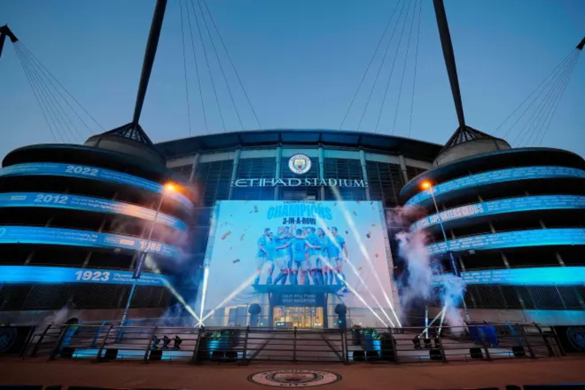 The facade of Etihad Stadium LAPRESSE