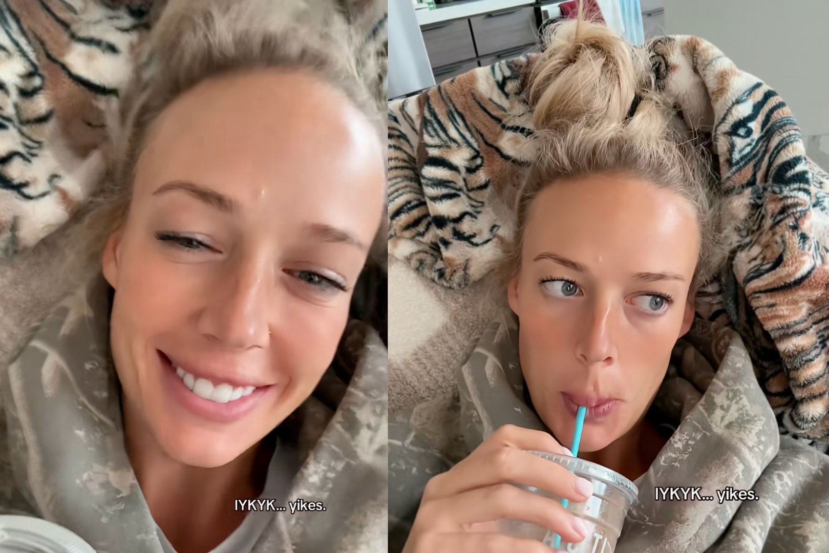 Sophie Cunningham has some thoughts to share with her morning coffee. In a TikTok captioned “according to the rule book…..”