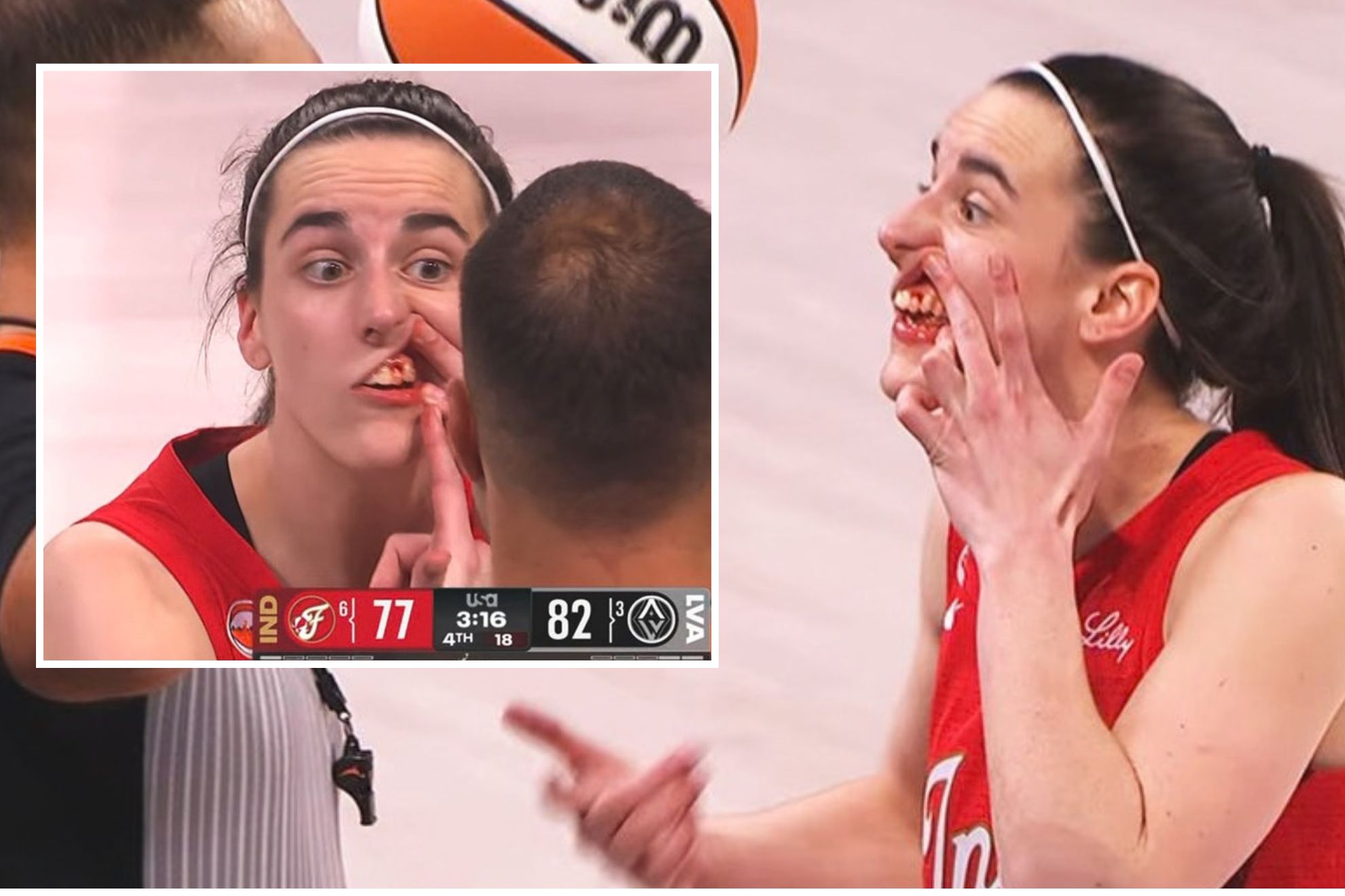 Caitlin Clark Game 3 against Las Vegas Aces
