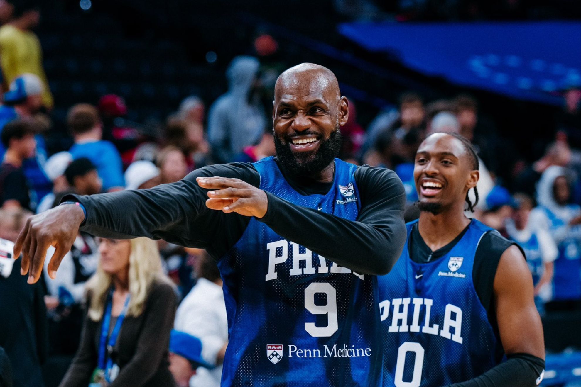 LeBron James and Tyrese Maxey execute a perfect play for the Sixers