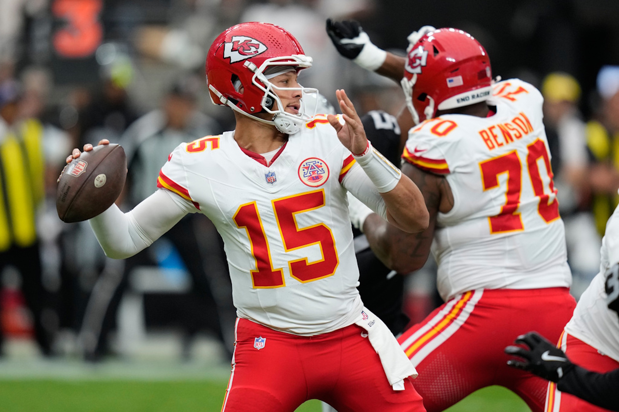 Kansas City Chiefs quarterback Patrick Mahomes (15) LaPresse