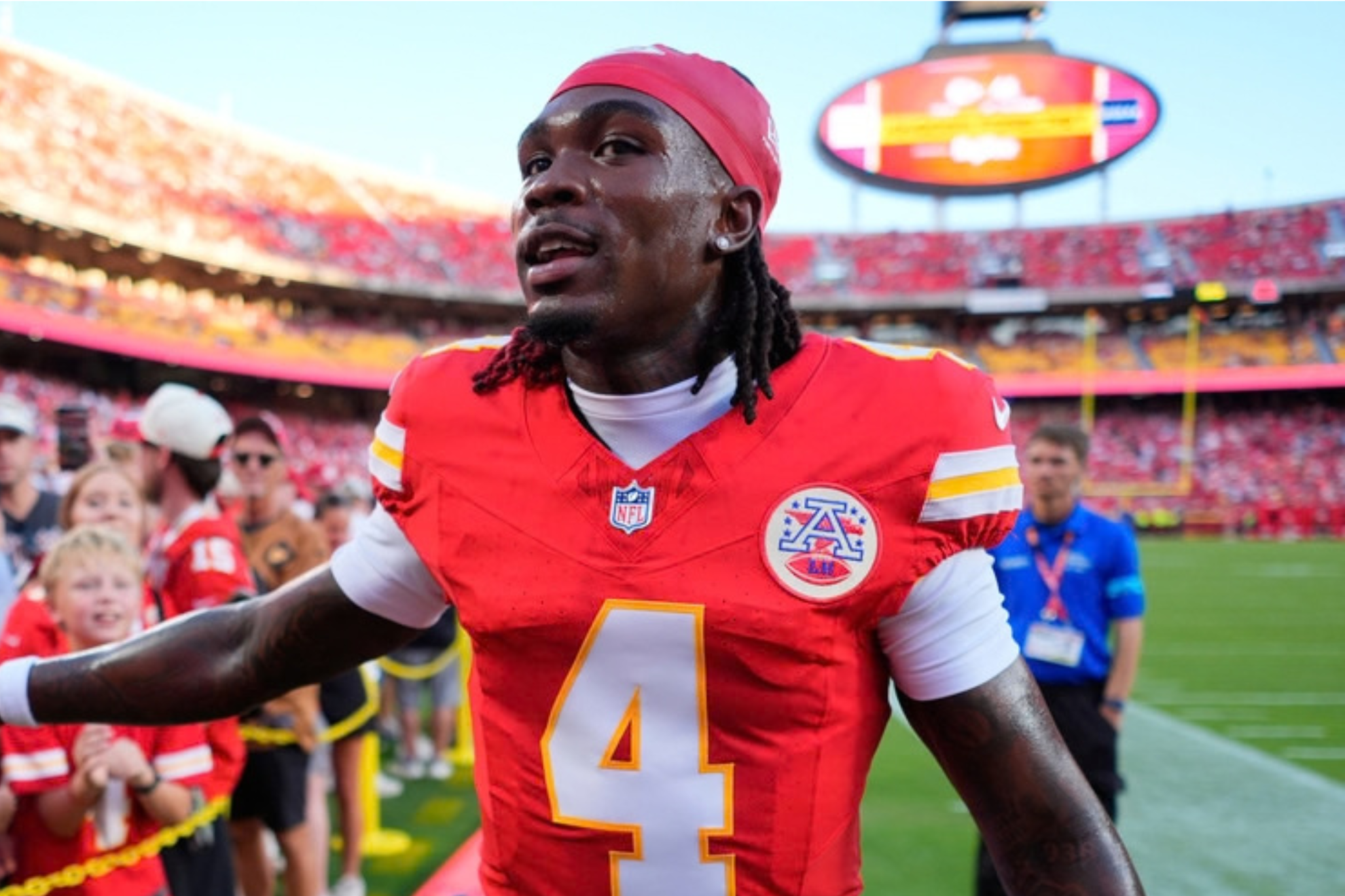 Rashee Rice during a game between the Kansas City Chiefs and Denver Broncos. LAPRESSE