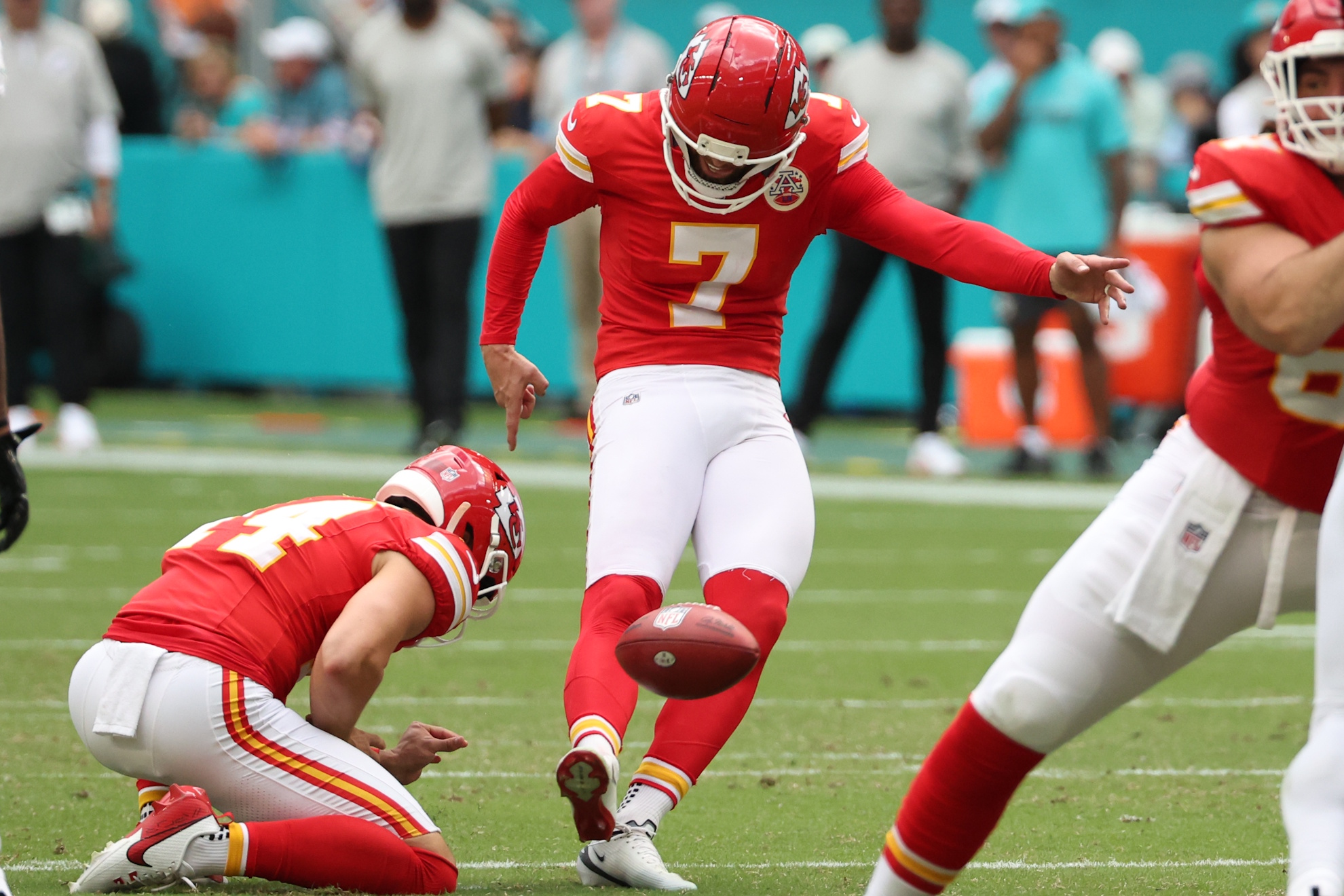 Kansas City Chiefs kicker Harrison Butker (7) LAPRESSE