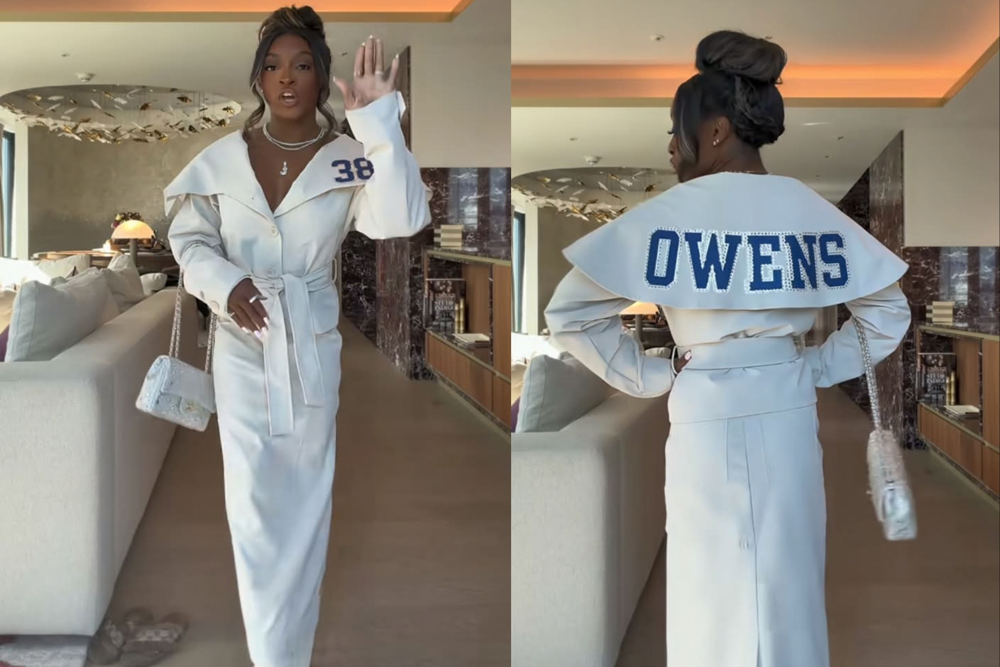 The Olympic champion revealed how she put together the outfit she wore in London to support her husband. instagram@simonebiles