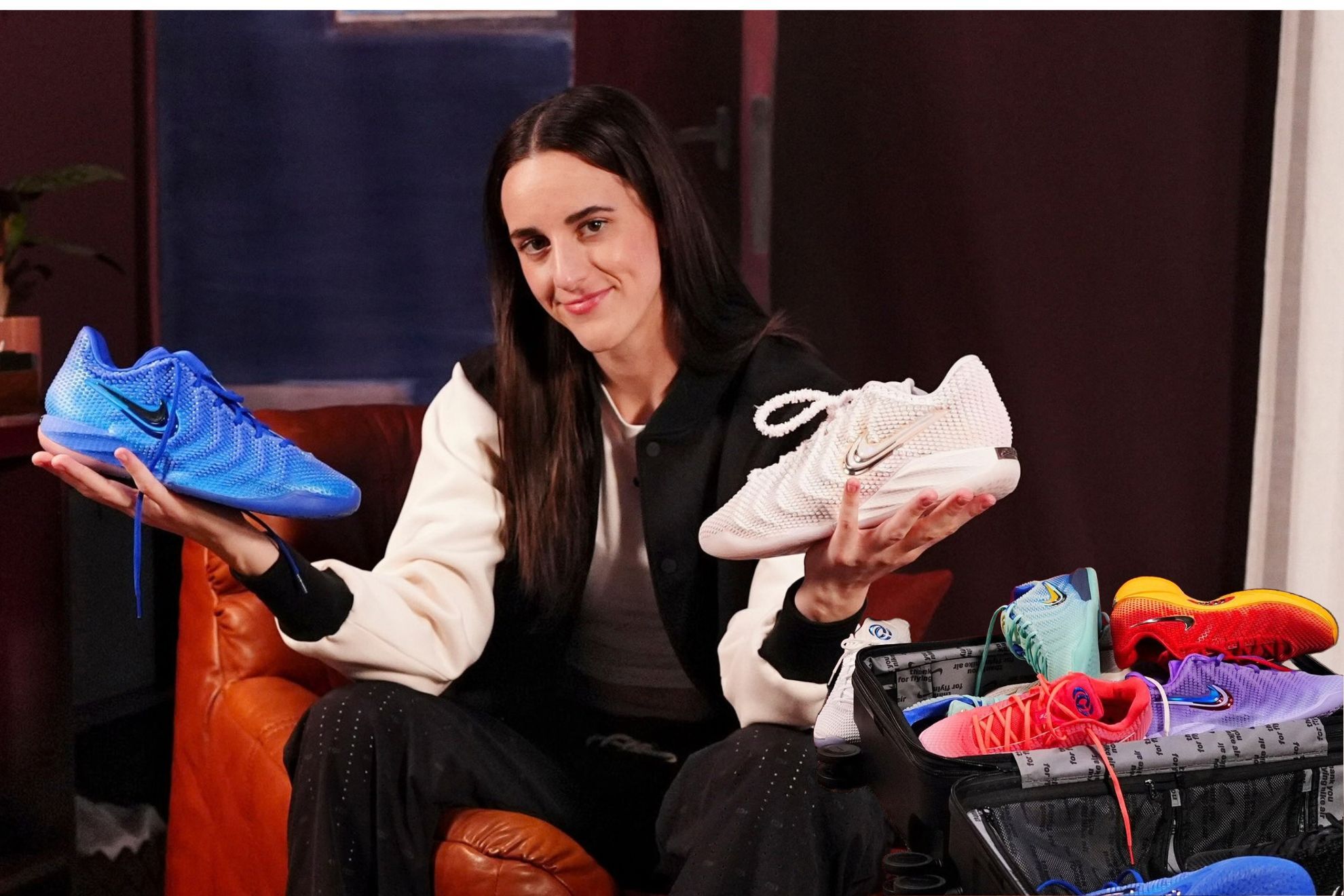 Caitlin Clark shows off her signature Nike sneakers